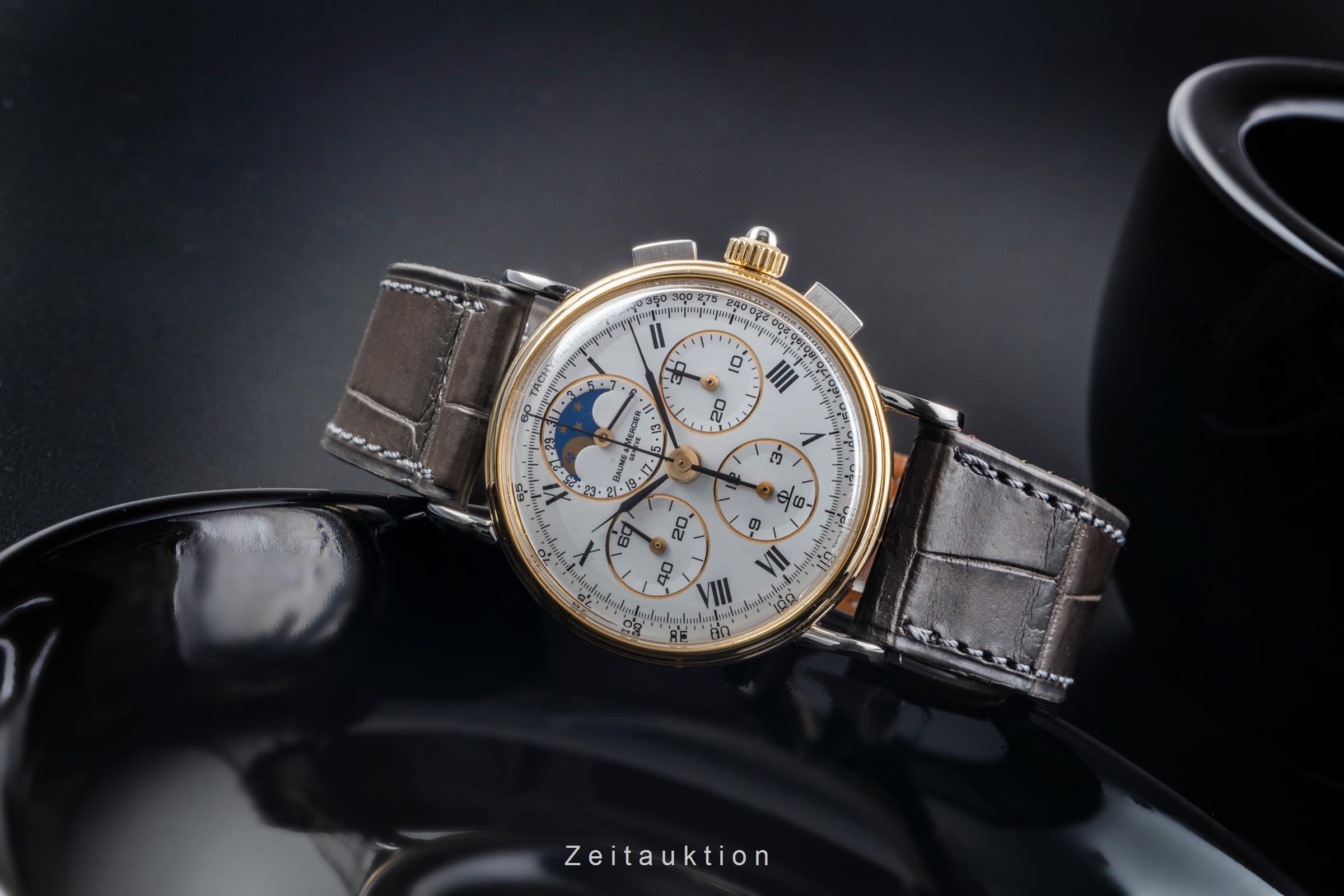 Baume & Mercier chronographe acier / or  à remontage manuel unisexe 6102.099  [2405633]