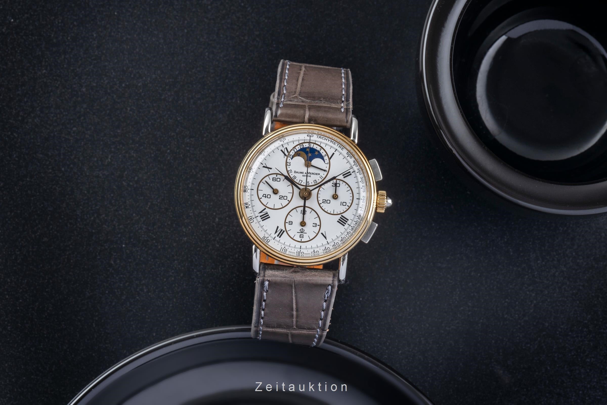 Baume & Mercier chronographe acier / or  à remontage manuel unisexe 6102.099  [2405633]
