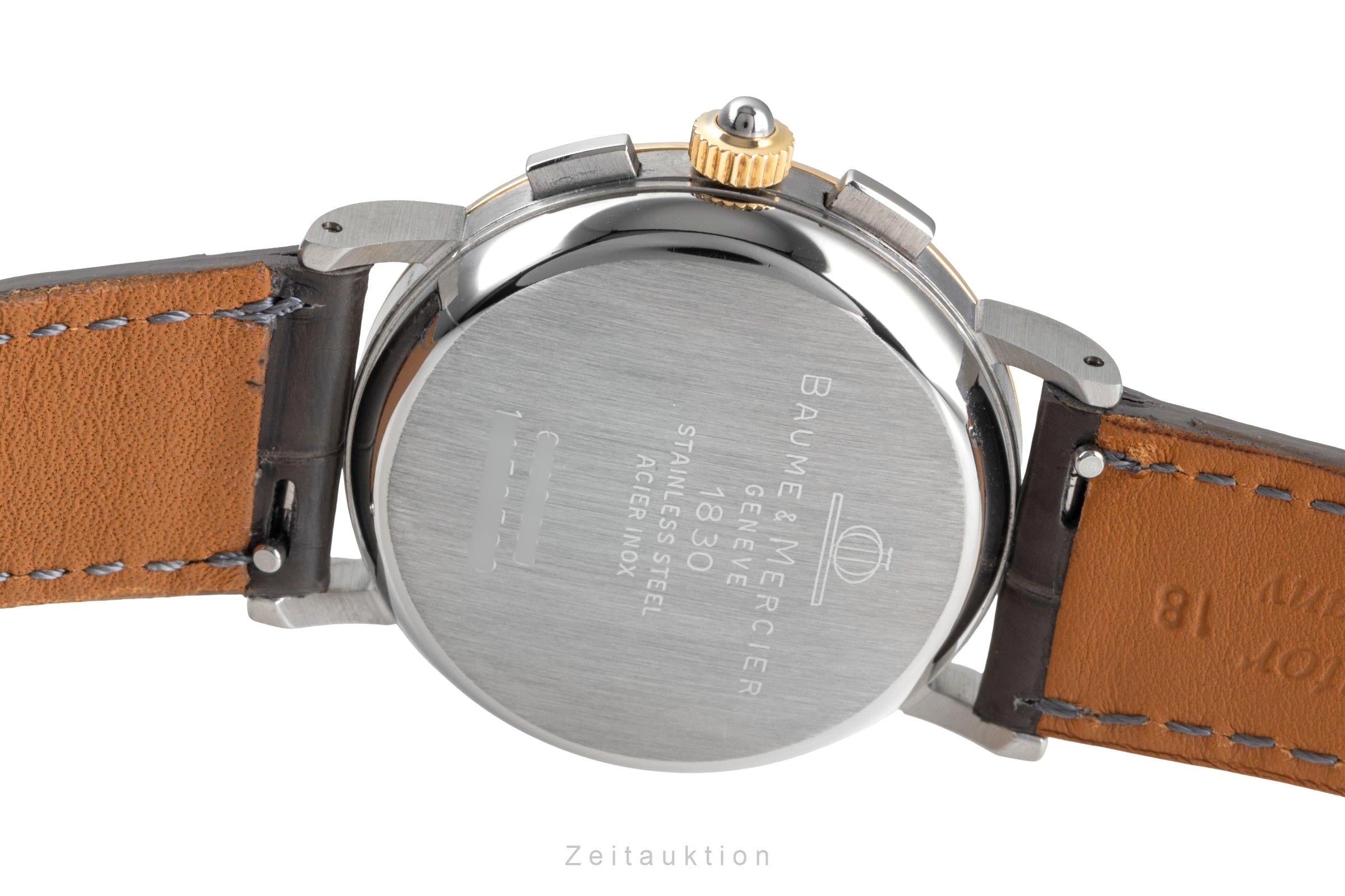 Baume & Mercier chronographe acier / or  à remontage manuel unisexe 6102.099  [2405633]