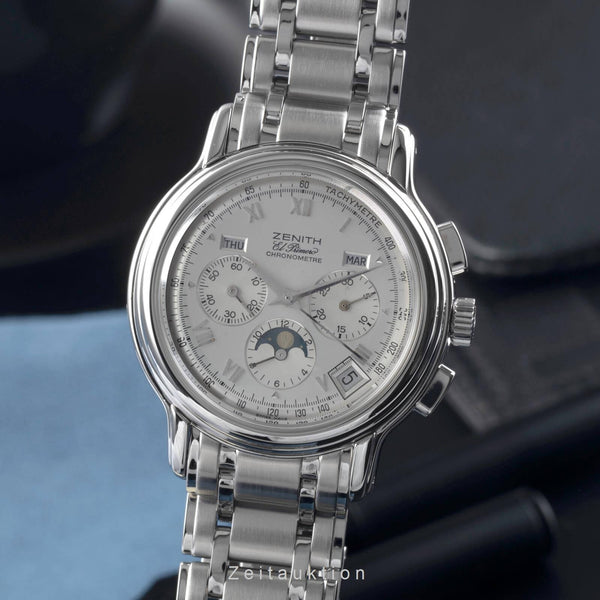 Zenith El Primero chronographe acier automatique montre pour hommes 02-240-410  [2405763]