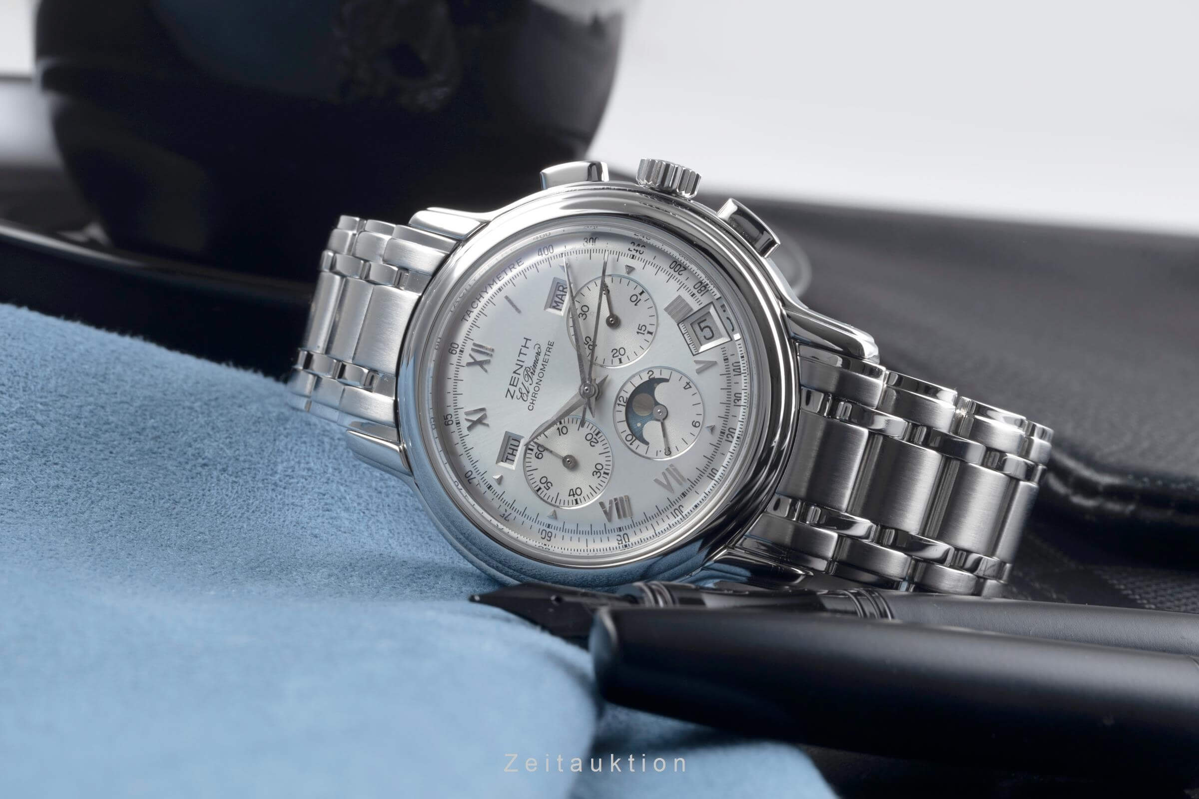 Zenith El Primero chronographe acier automatique montre pour hommes 02-240-410  [2405763]