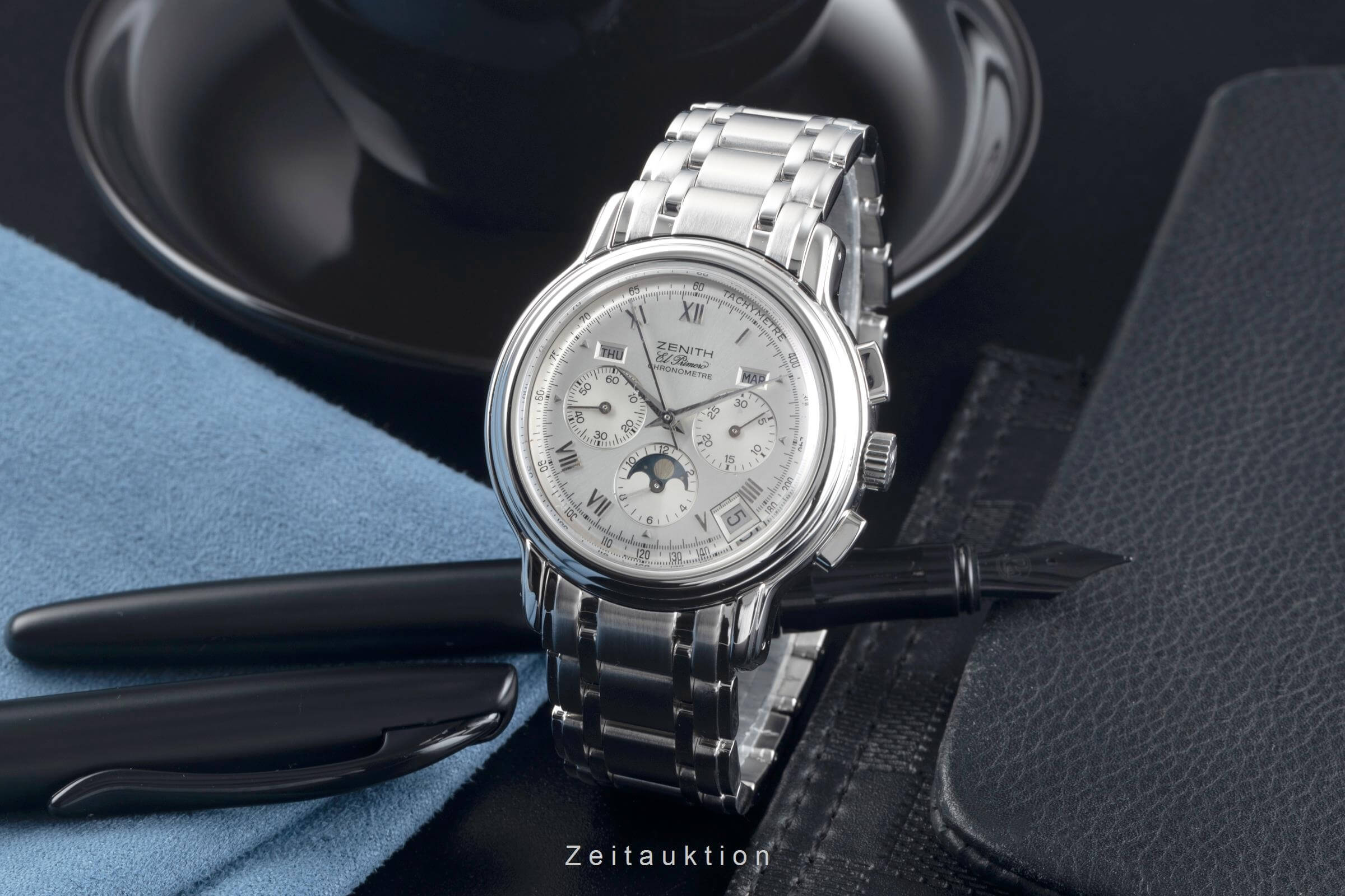 Zenith El Primero chronographe acier automatique montre pour hommes 02-240-410  [2405763]