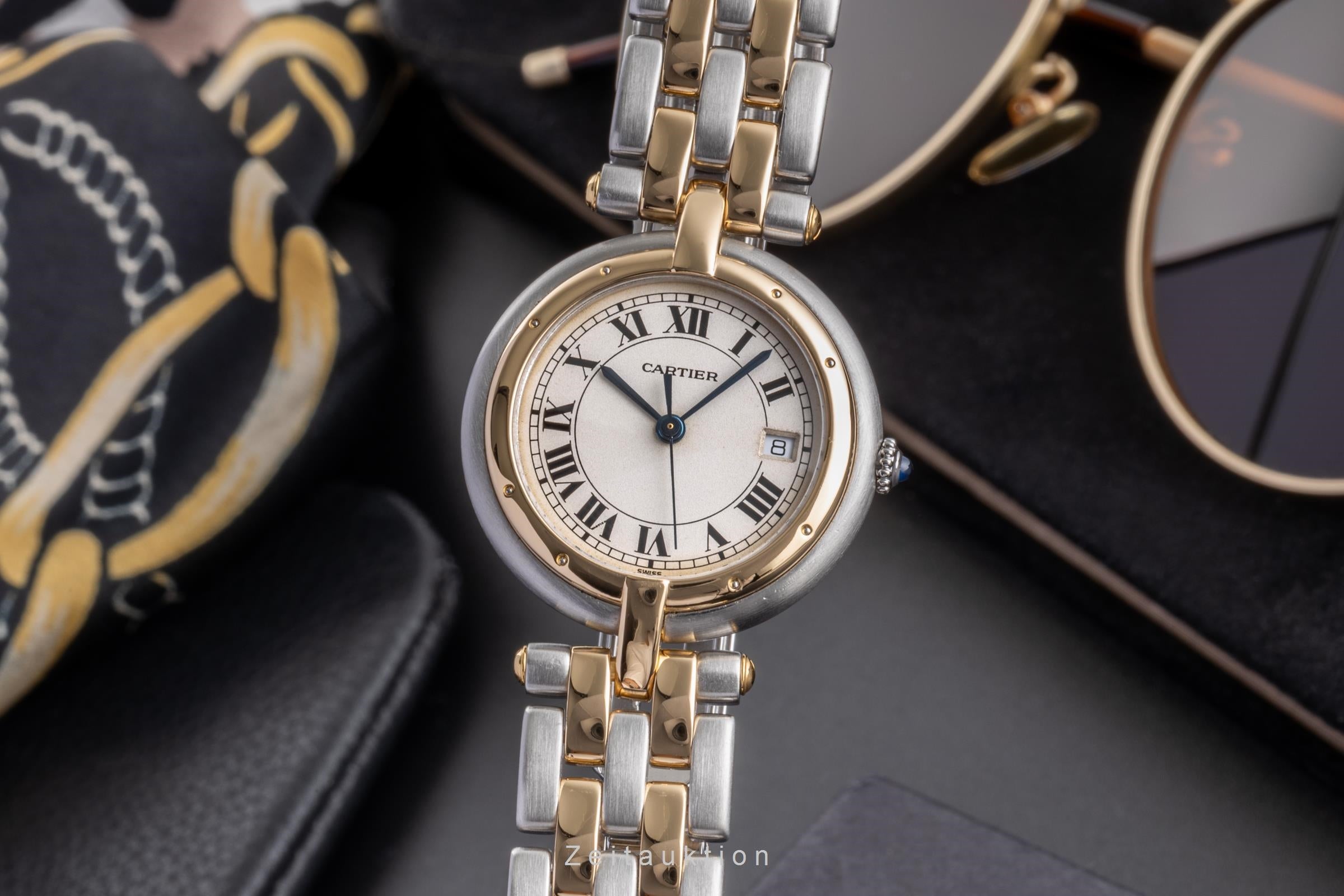 Cartier Panthere acero / oro cuarzo reloj para damas  183964  [2405773]