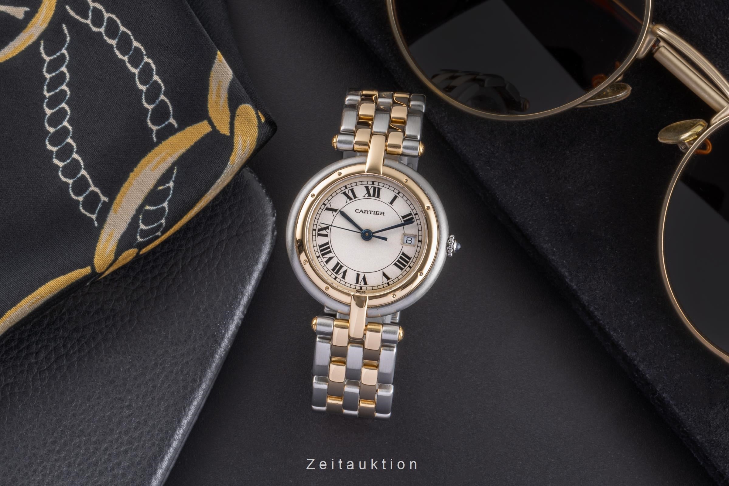 Cartier Panthere acero / oro cuarzo reloj para damas  183964  [2405773]