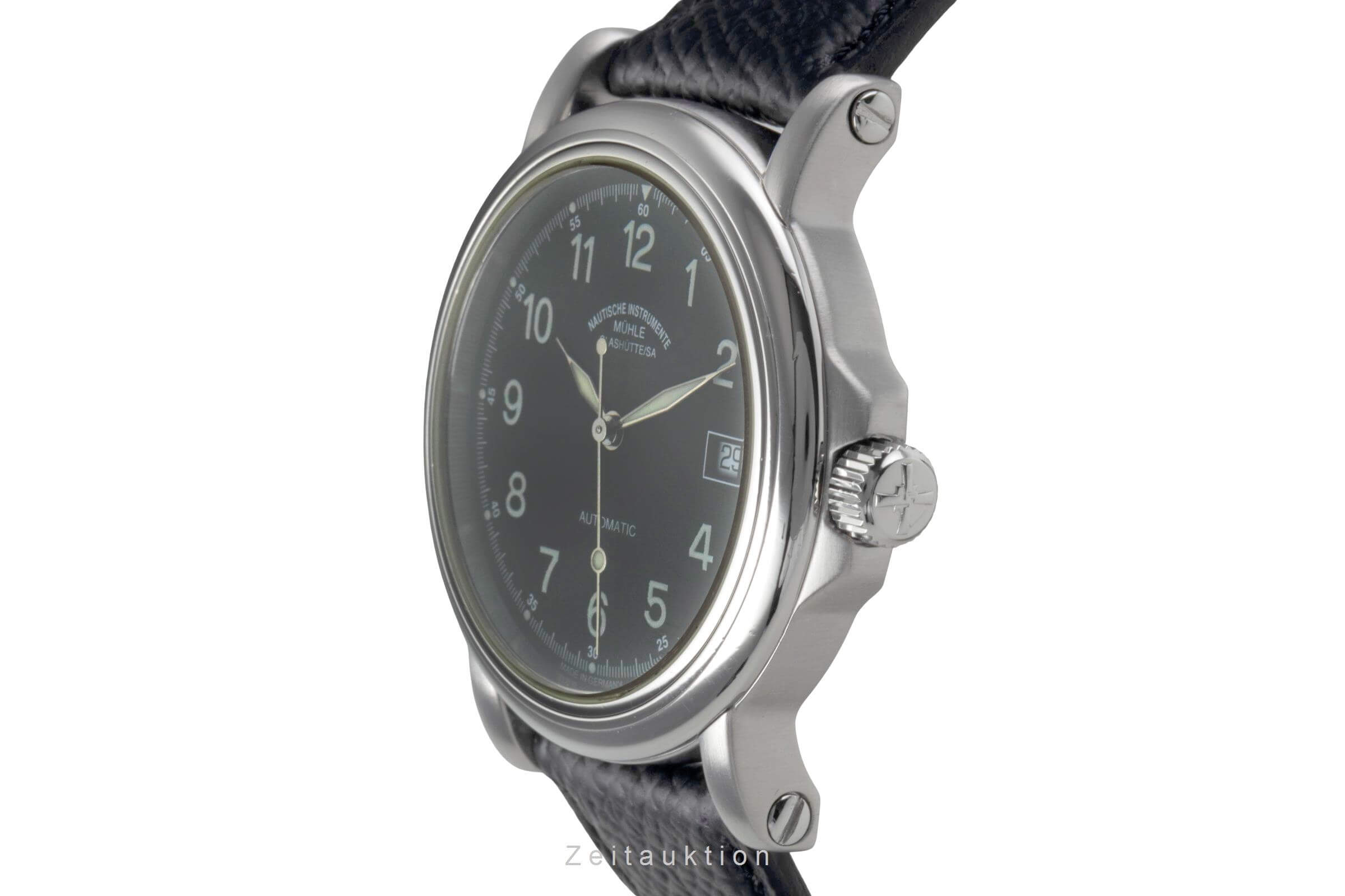 Mühle City-Automatic-XIII Edelstahl Automatik Herrenuhr Ref. M1-24-10 Papiere [2405811]