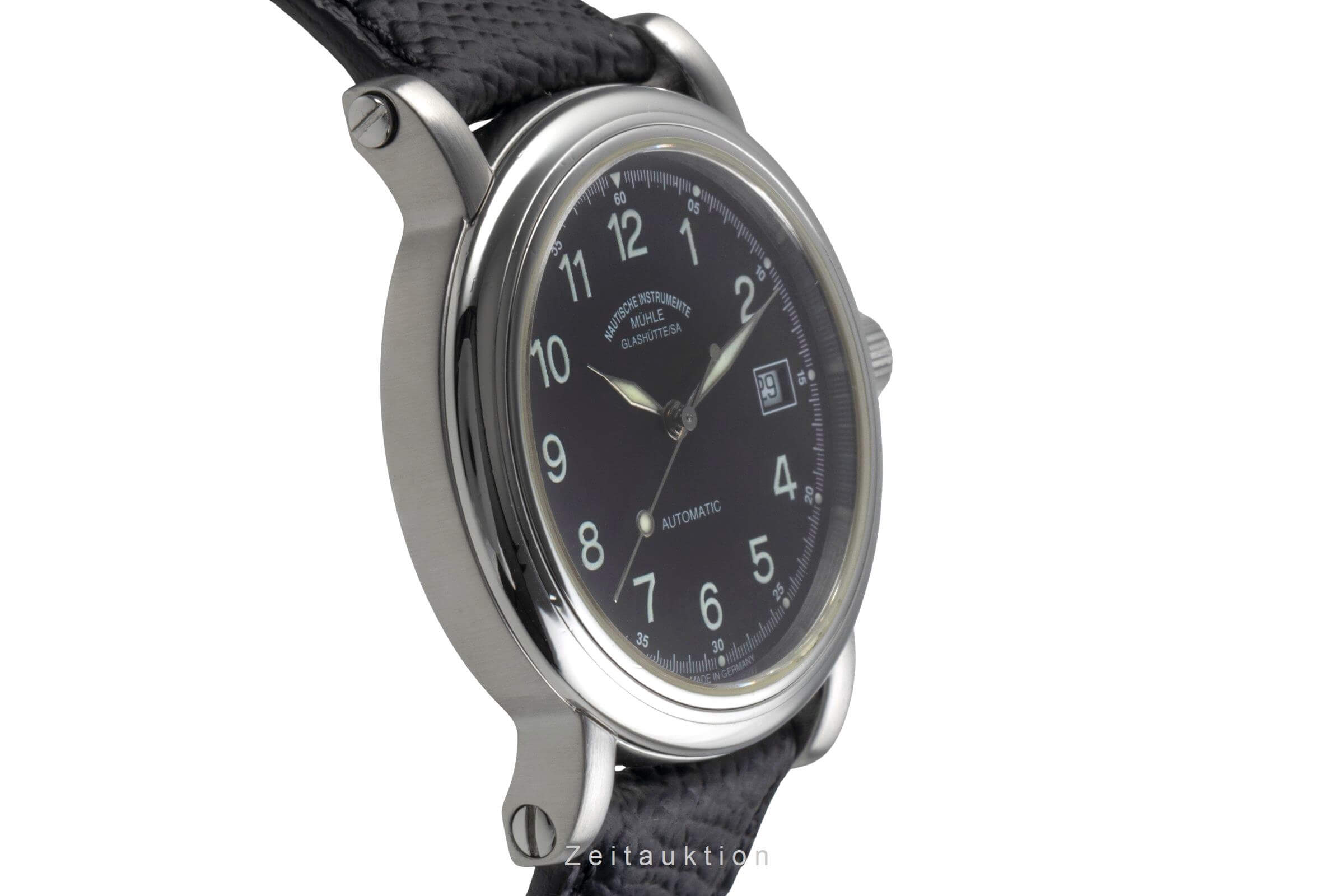 Mühle City-Automatic-XIII Edelstahl Automatik Herrenuhr Ref. M1-24-10 Papiere [2405811]