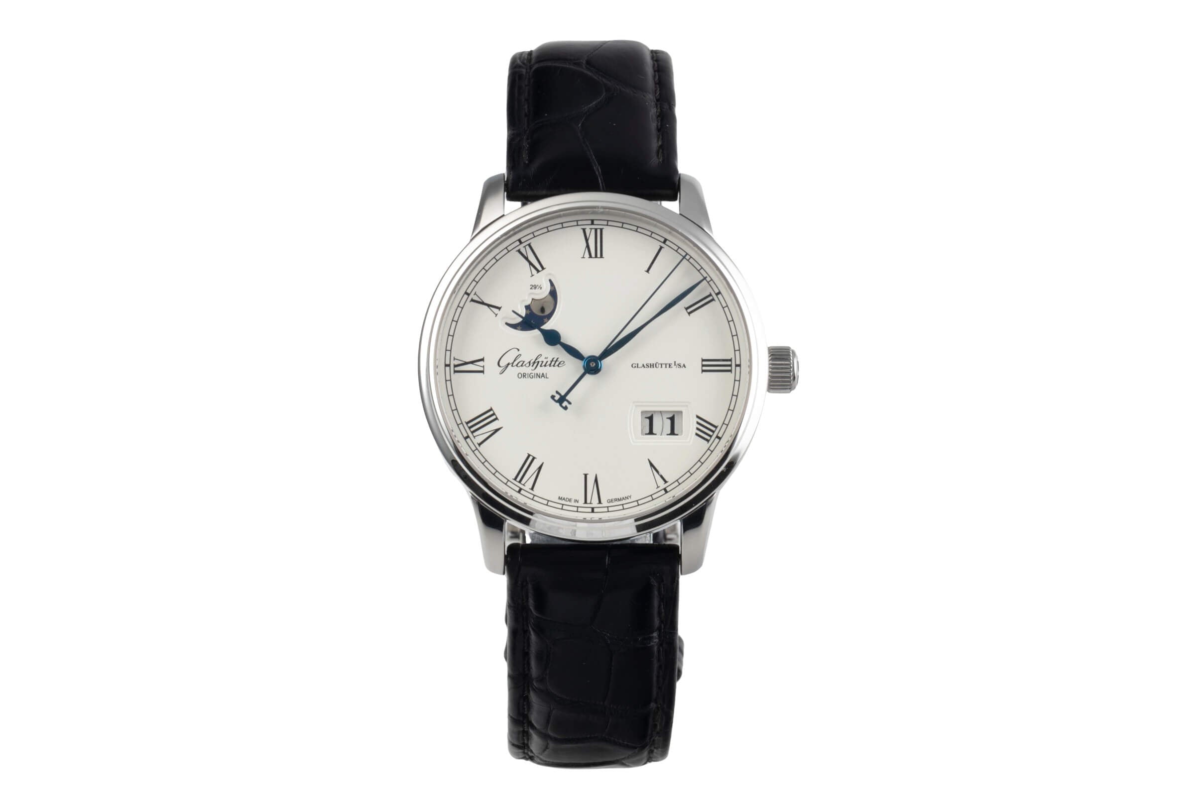 Glashütte Senator steel automatic men's watch 100-04-32-12-14 VP: 12000EUR  [2405822]