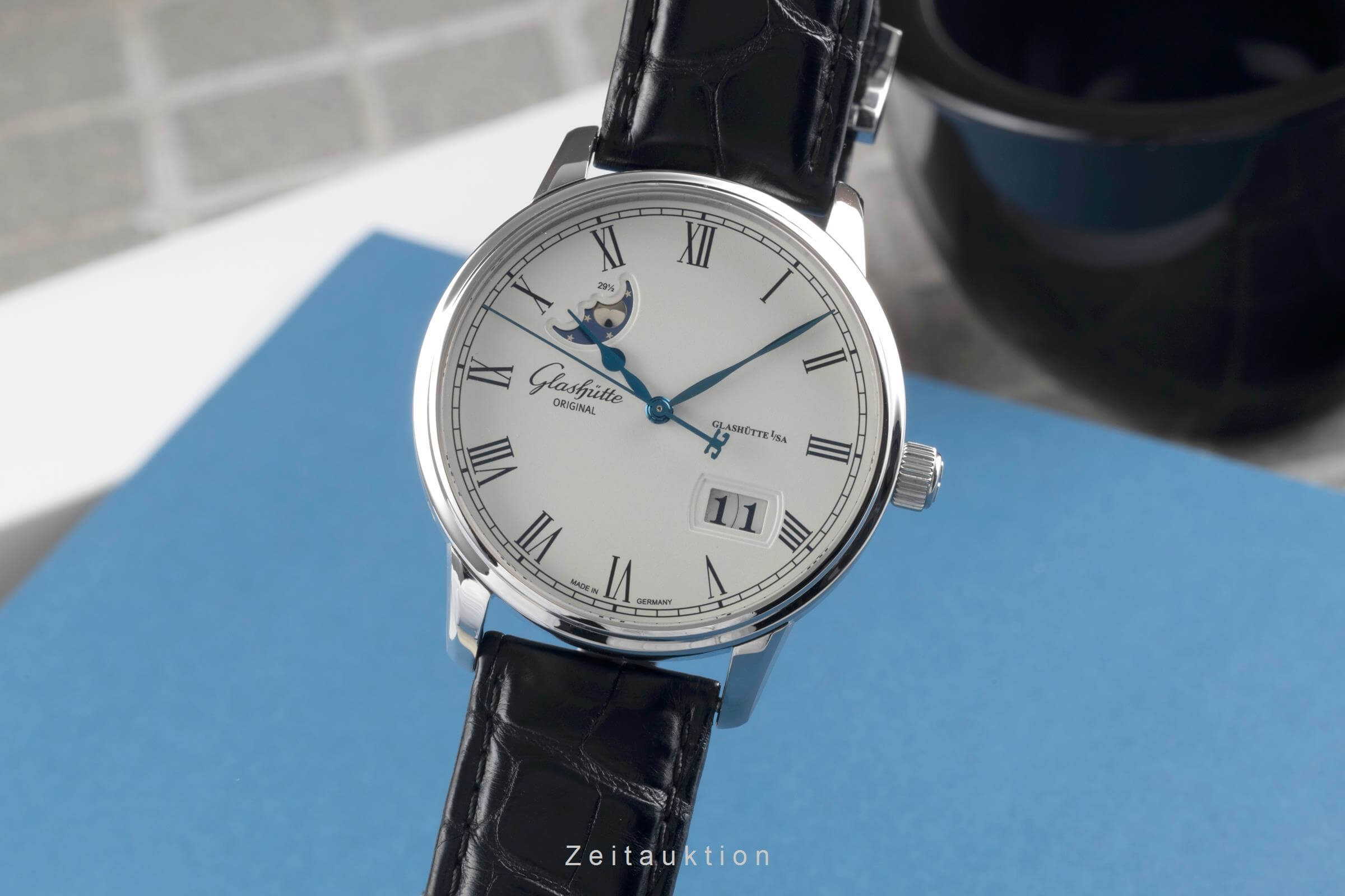 Glashütte Senator steel automatic men's watch 100-04-32-12-14 VP: 12000EUR  [2405822]