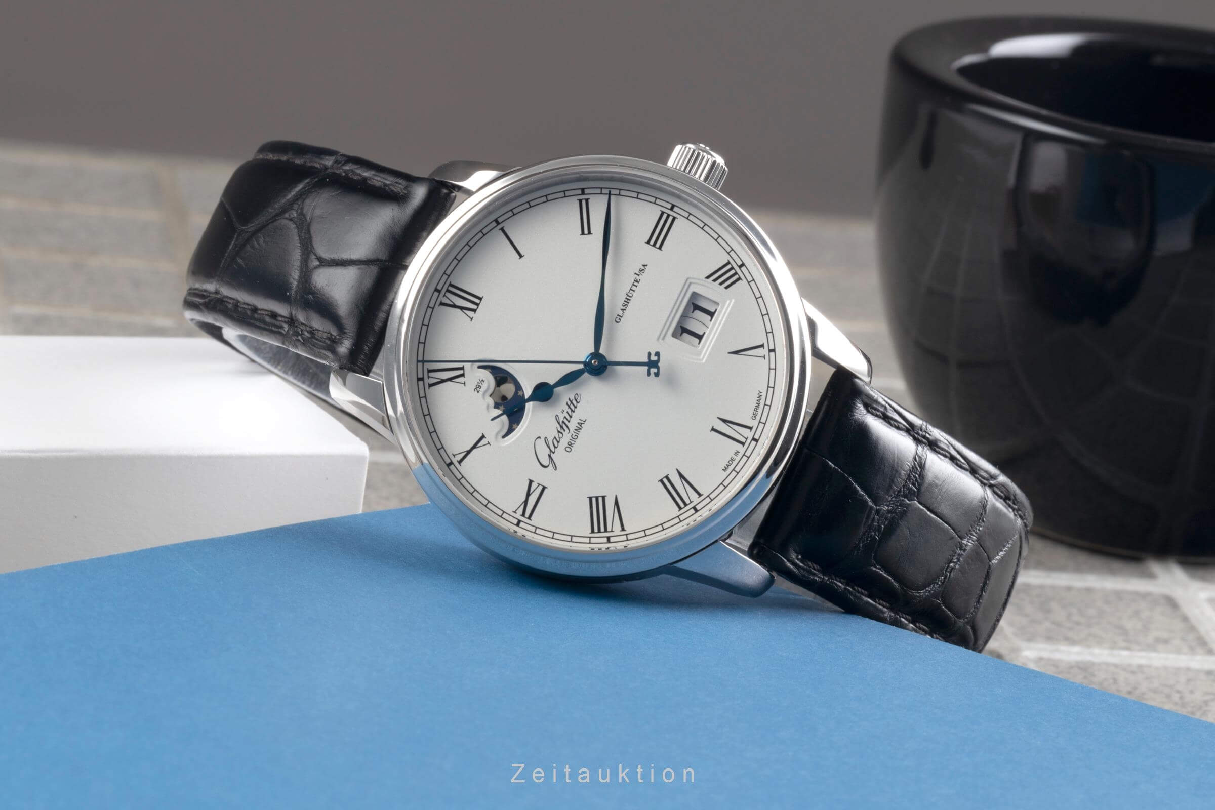 Glashütte Senator steel automatic men's watch 100-04-32-12-14 VP: 12000EUR  [2405822]