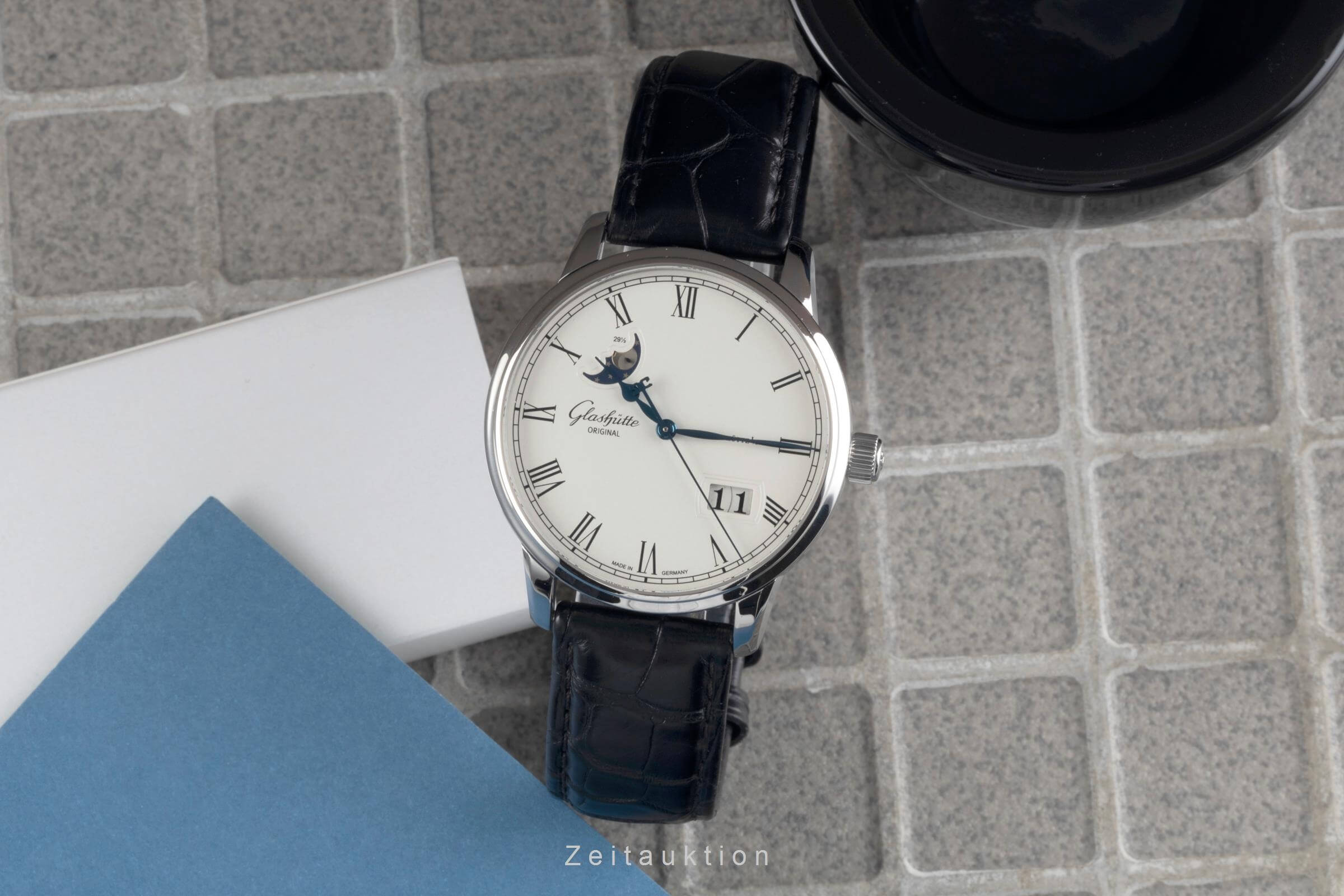 Glashütte Senator steel automatic men's watch 100-04-32-12-14 VP: 12000EUR  [2405822]