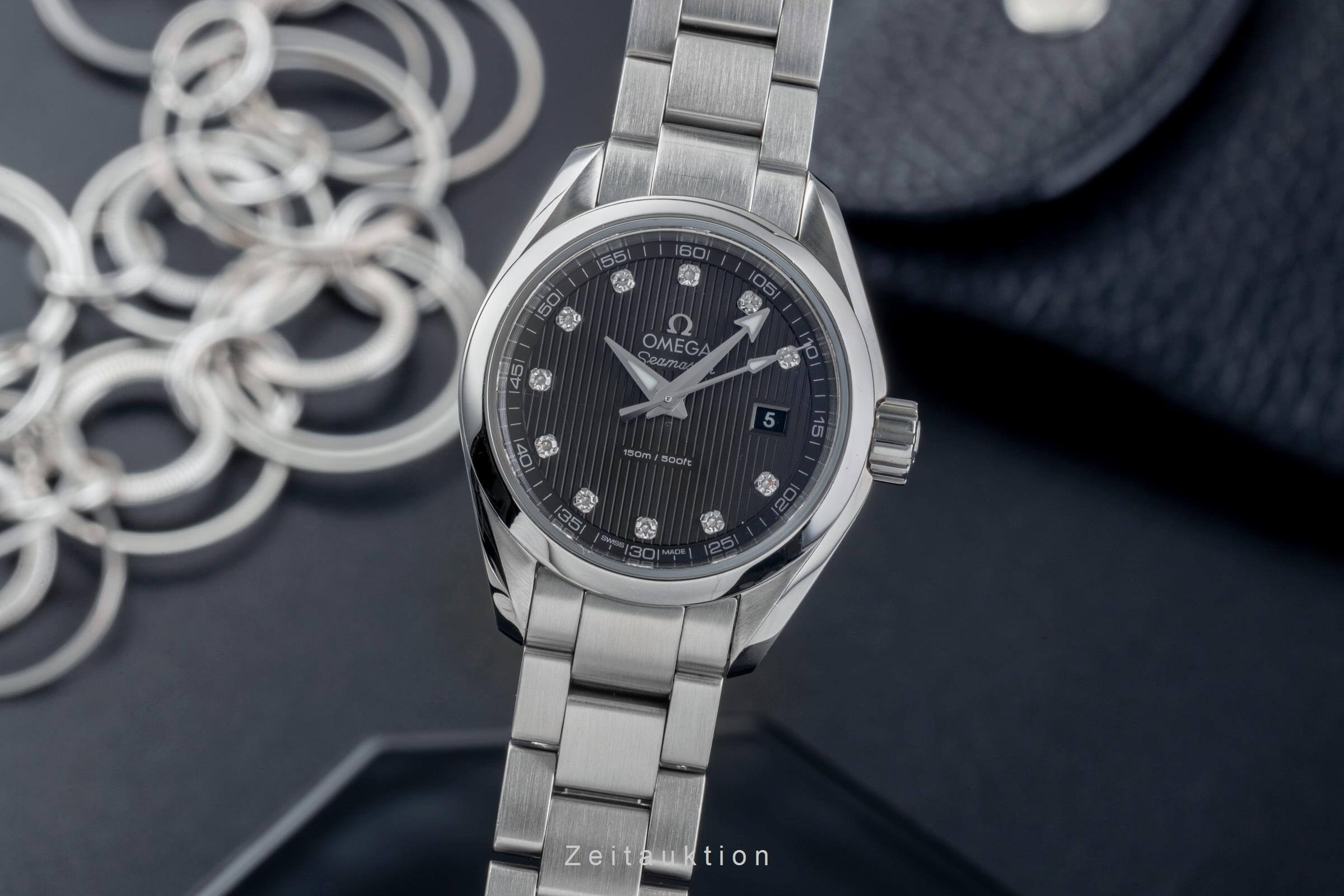 Omega Seamaster steel quartz women's watch 231.10.30.60.56.001   [2405840]