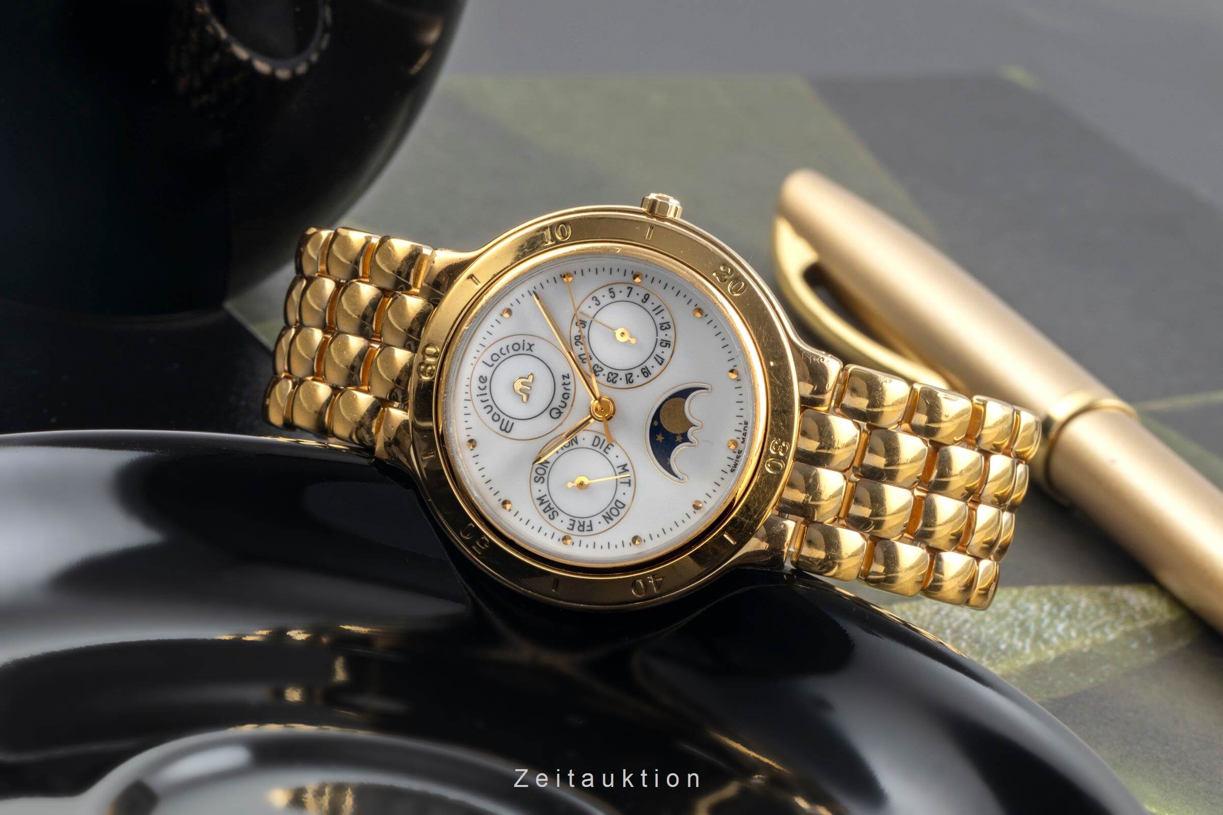 Maurice Lacroix Phase de Lune gilt-brass quartz Ref. 35198 | 2405855