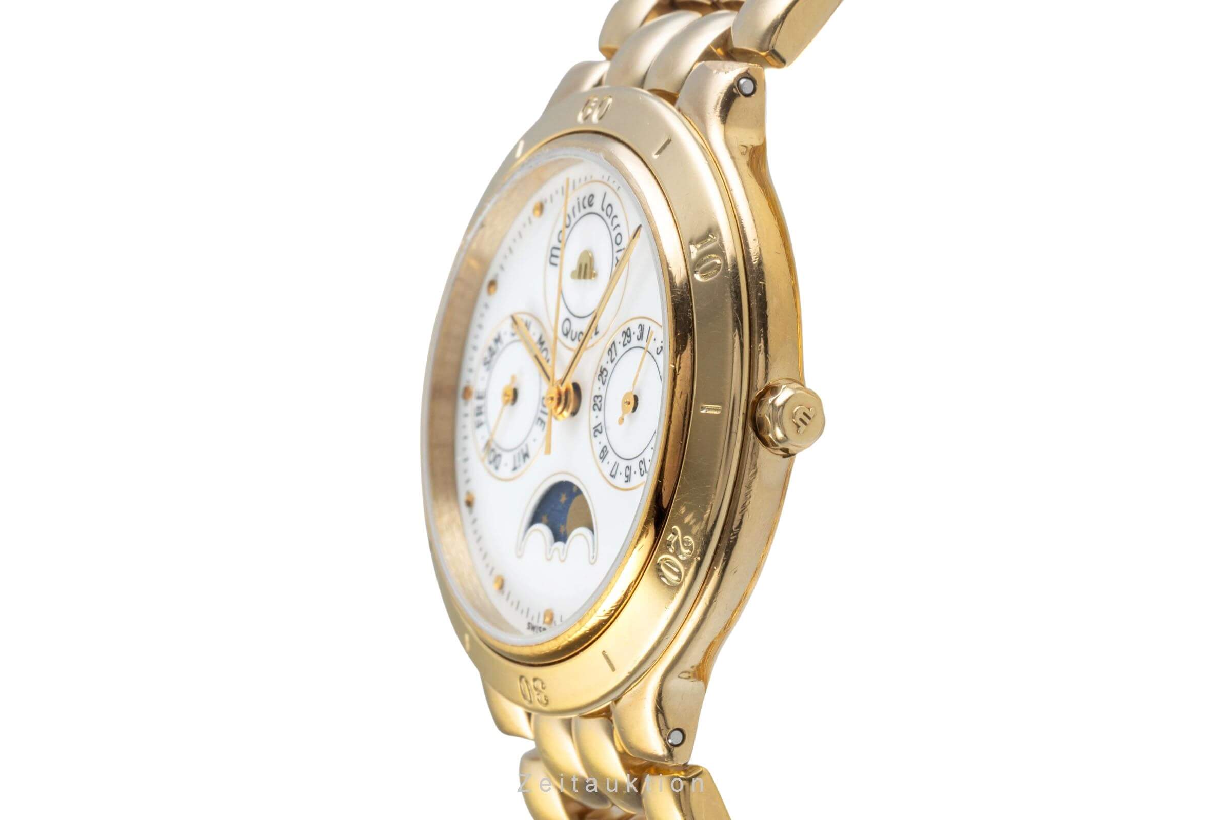 Maurice Lacroix Phase de Lune  gilt-brass quartz men's watch 35198  [2405855]