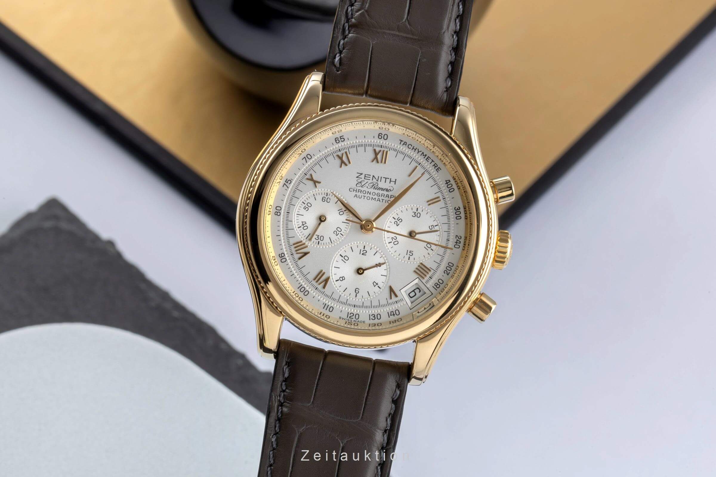 Zenith El Primero chronographe or 18 ct automatique montre pour hommes 06-0210-400  [2406012]