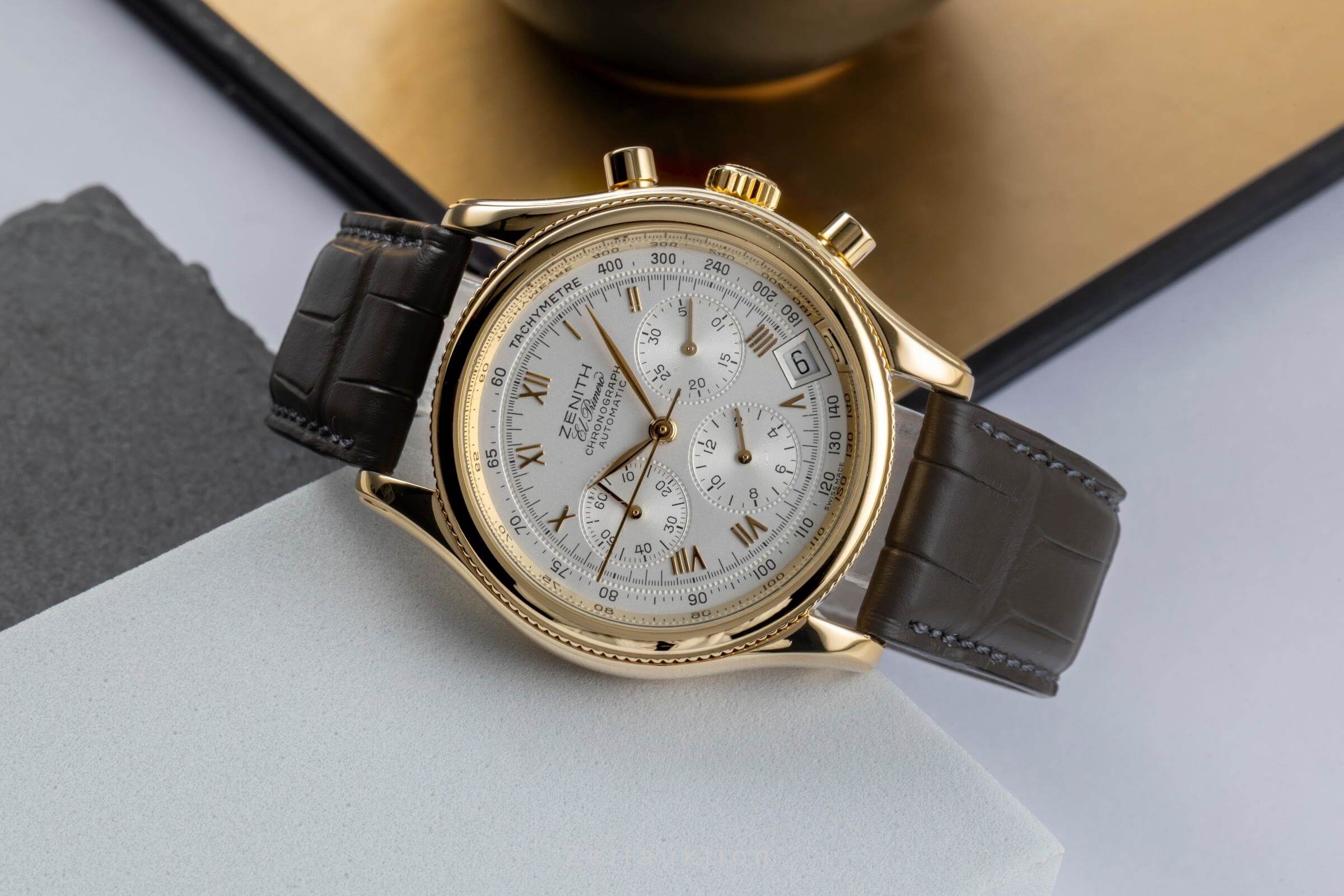 Zenith El Primero chronographe or 18 ct automatique montre pour hommes 06-0210-400  [2406012]