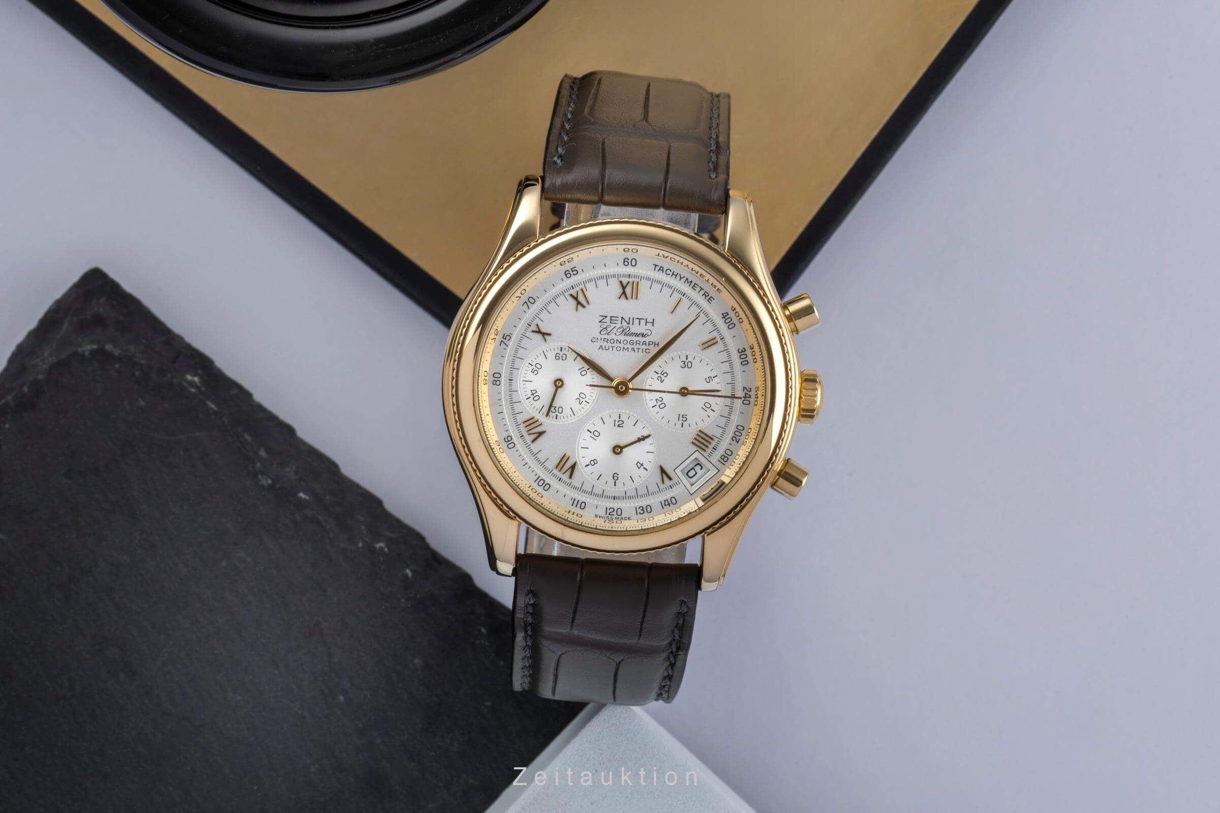 Zenith El Primero chronographe or 18 ct automatique montre pour hommes 06-0210-400  [2406012]