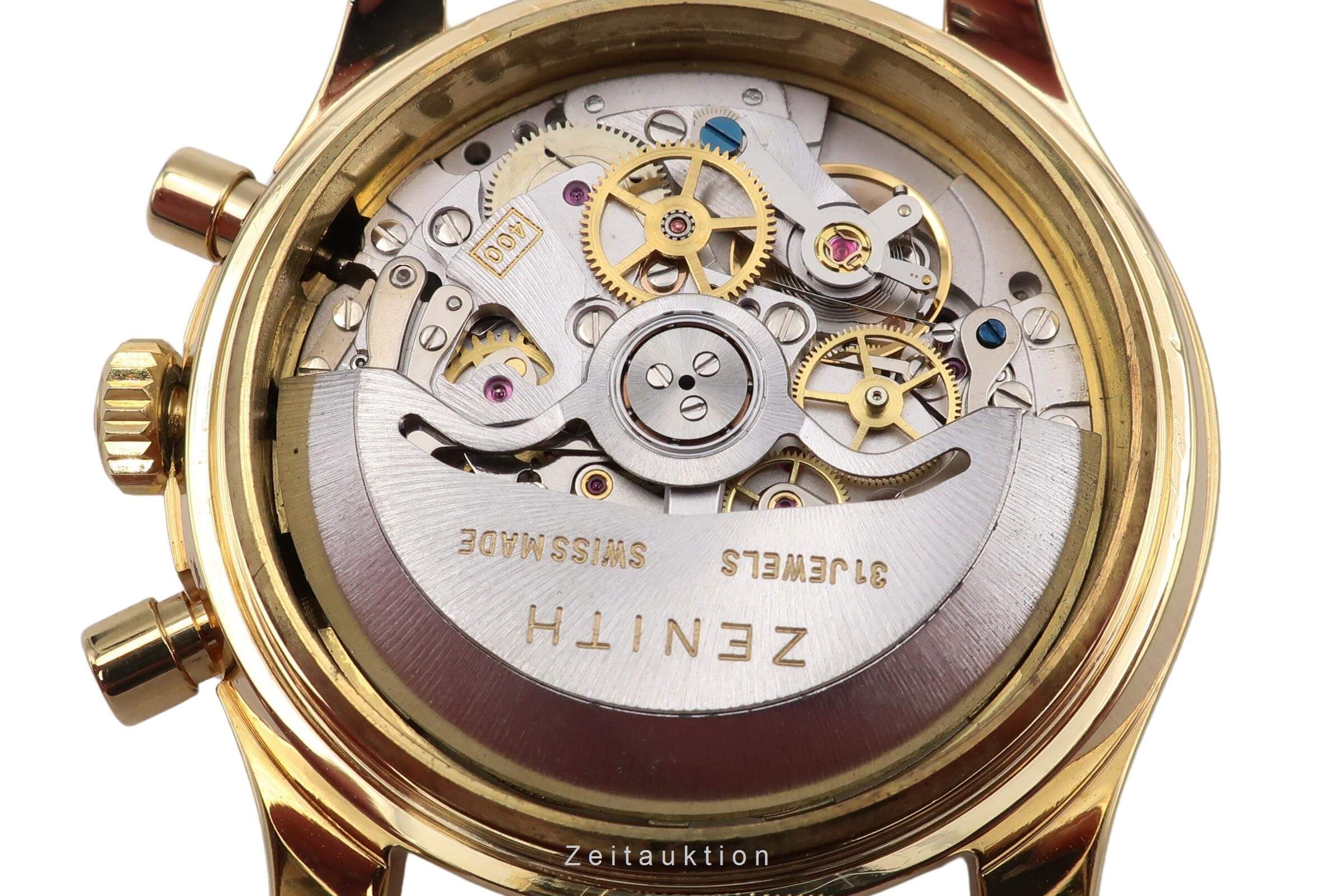 Zenith El Primero chronographe or 18 ct automatique montre pour hommes 06-0210-400  [2406012]