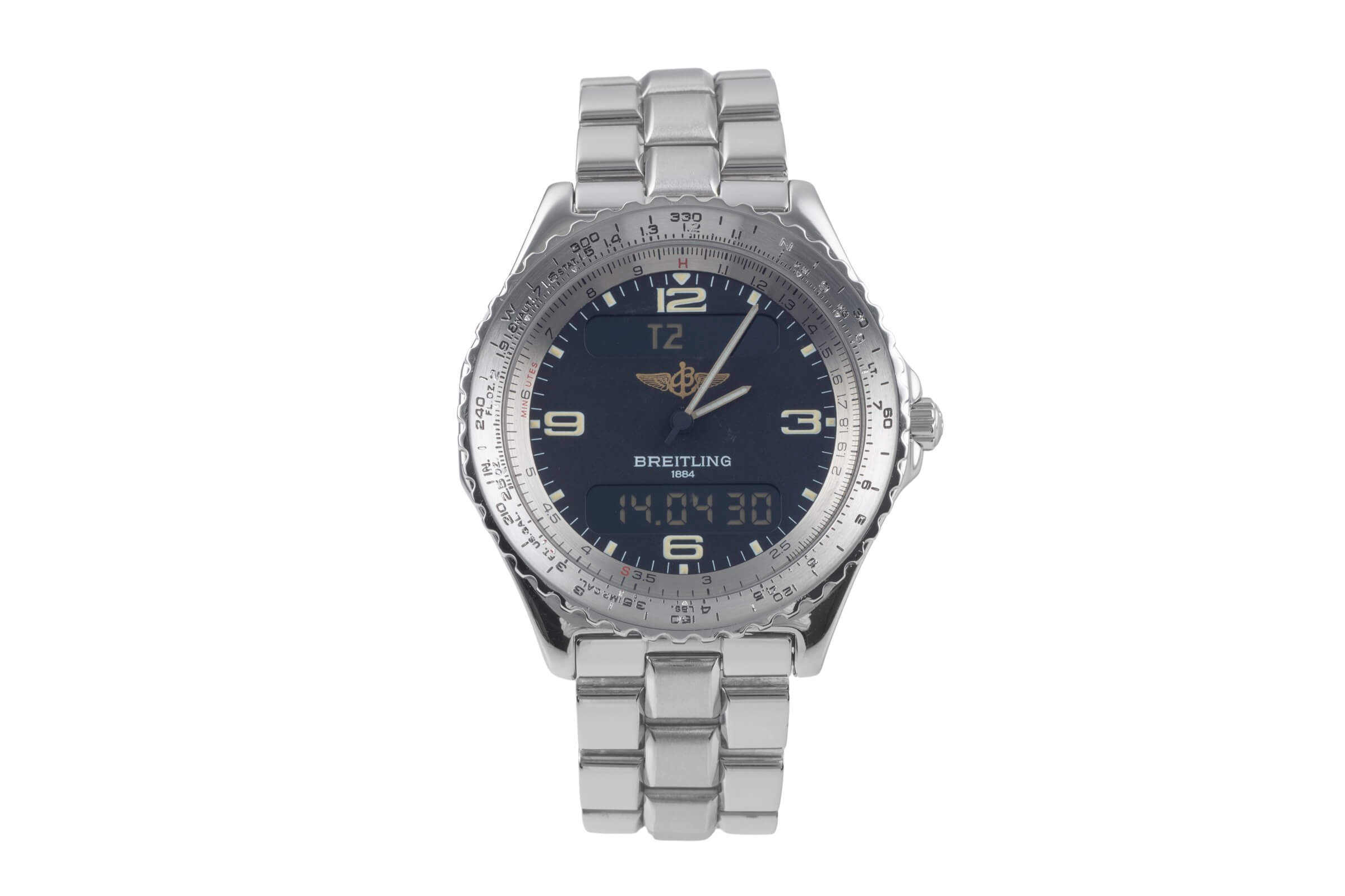 Breitling Chronospace steel quartz men's watch A56011  [2406075]