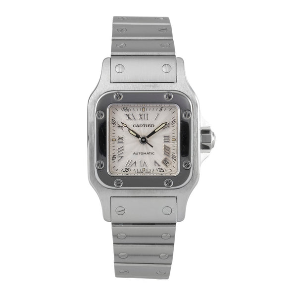 Cartier Santos acero automático reloj para damas  W20044D6  [2406091]