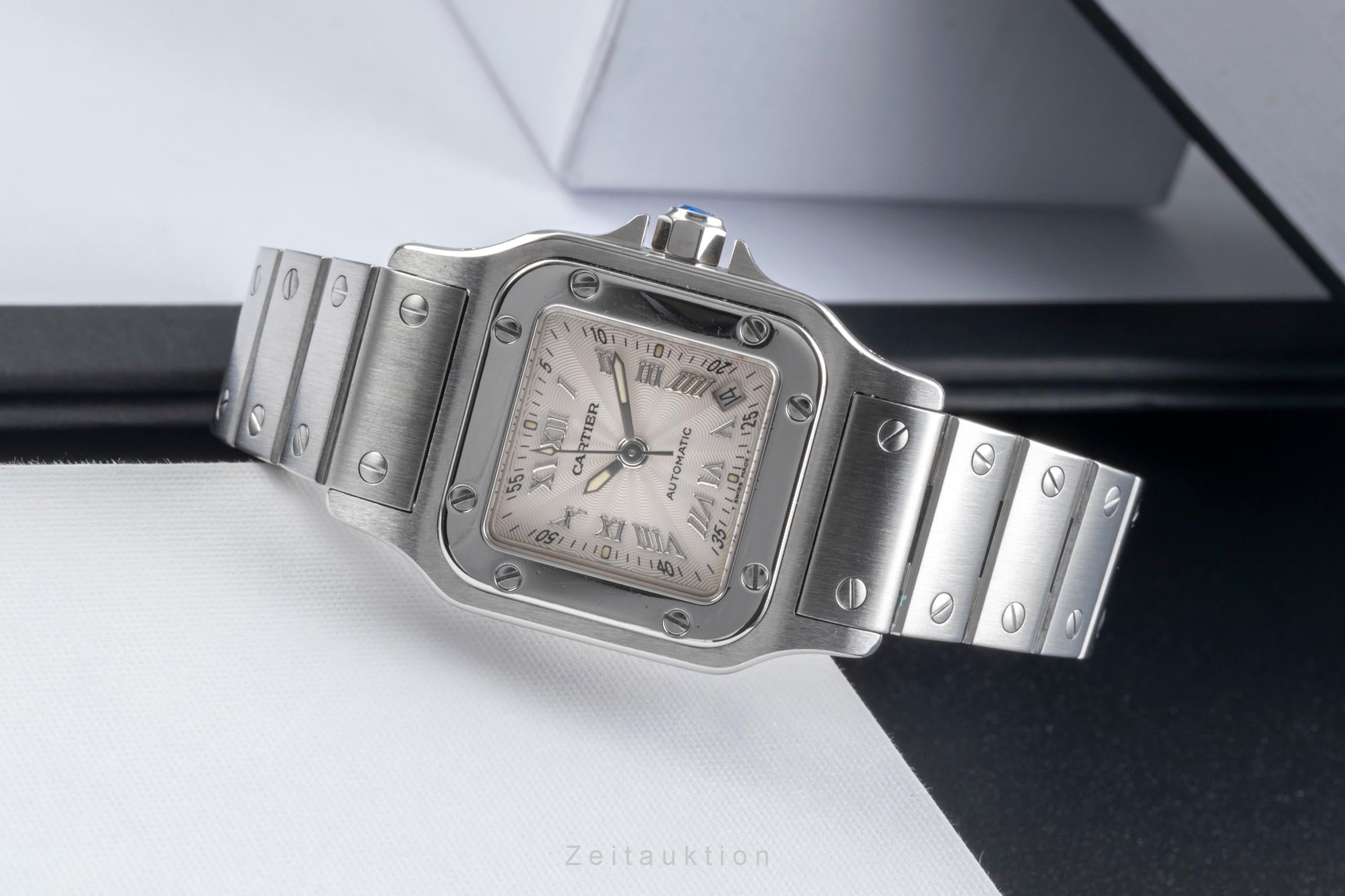 Cartier Santos acero automático reloj para damas  W20044D6  [2406091]