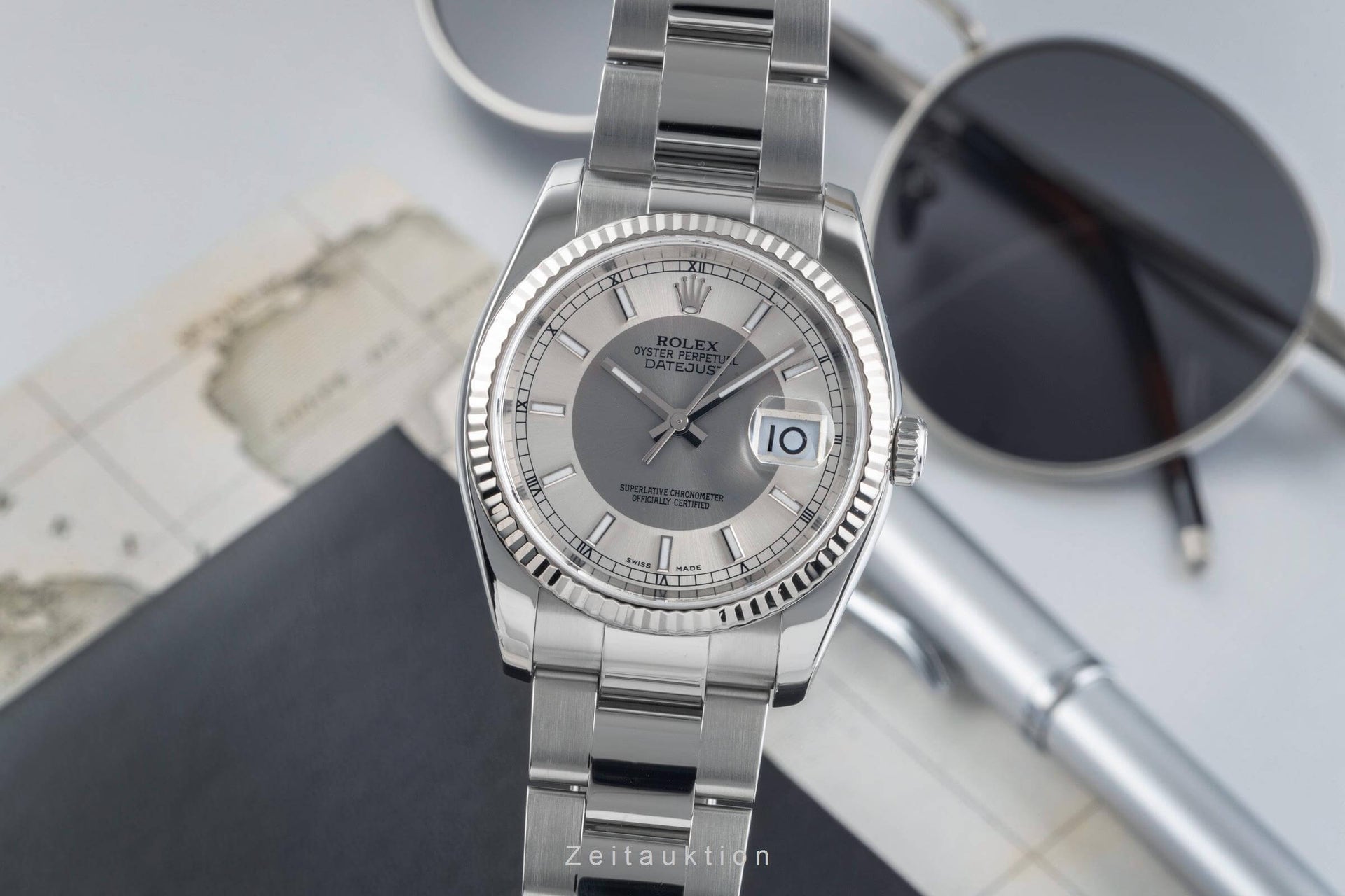 Datejust steel white gold automatic watch [ ]