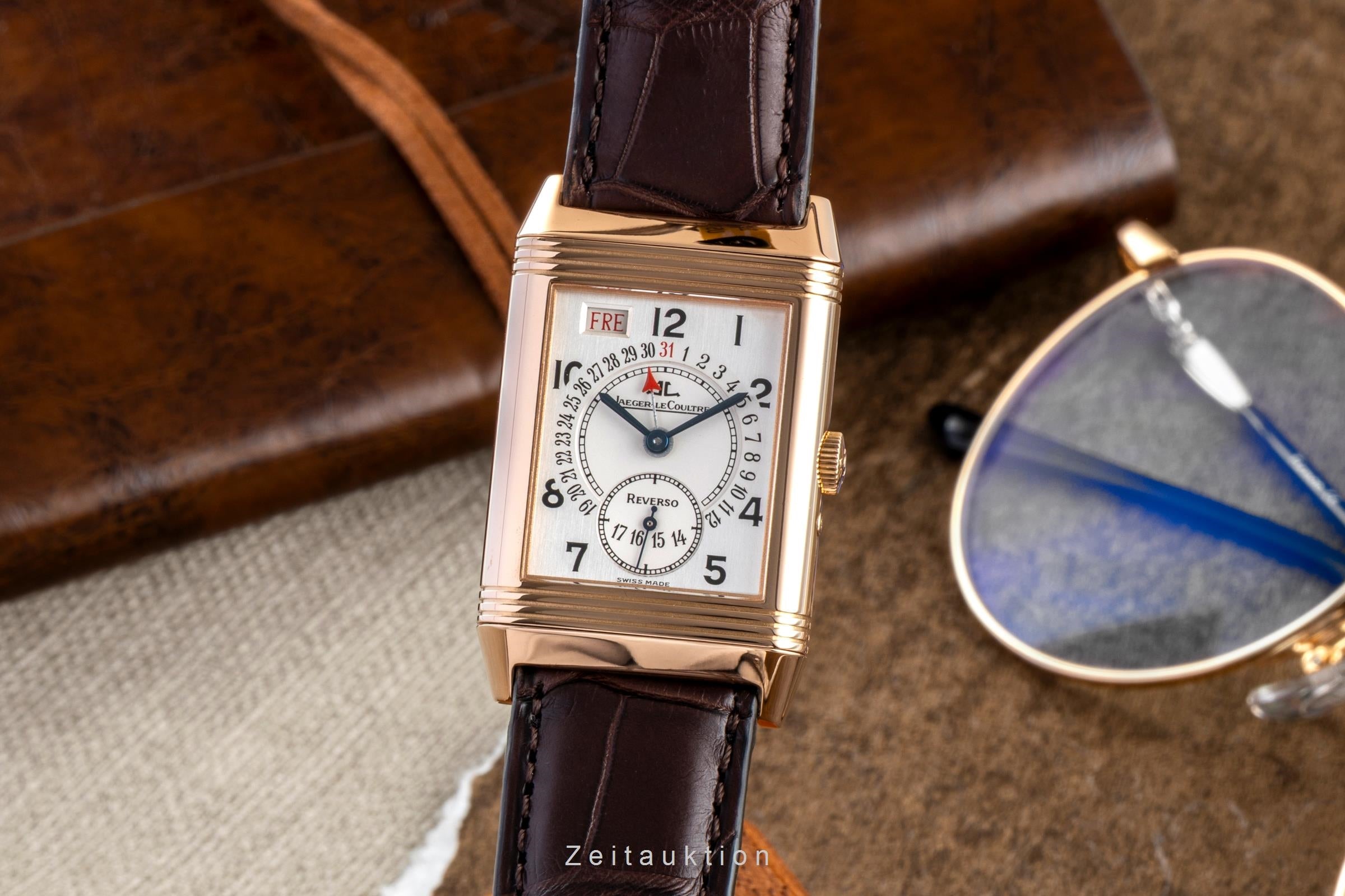 Jaeger LeCoultre Reverso 18 ct red gold manual winding Kal. 836