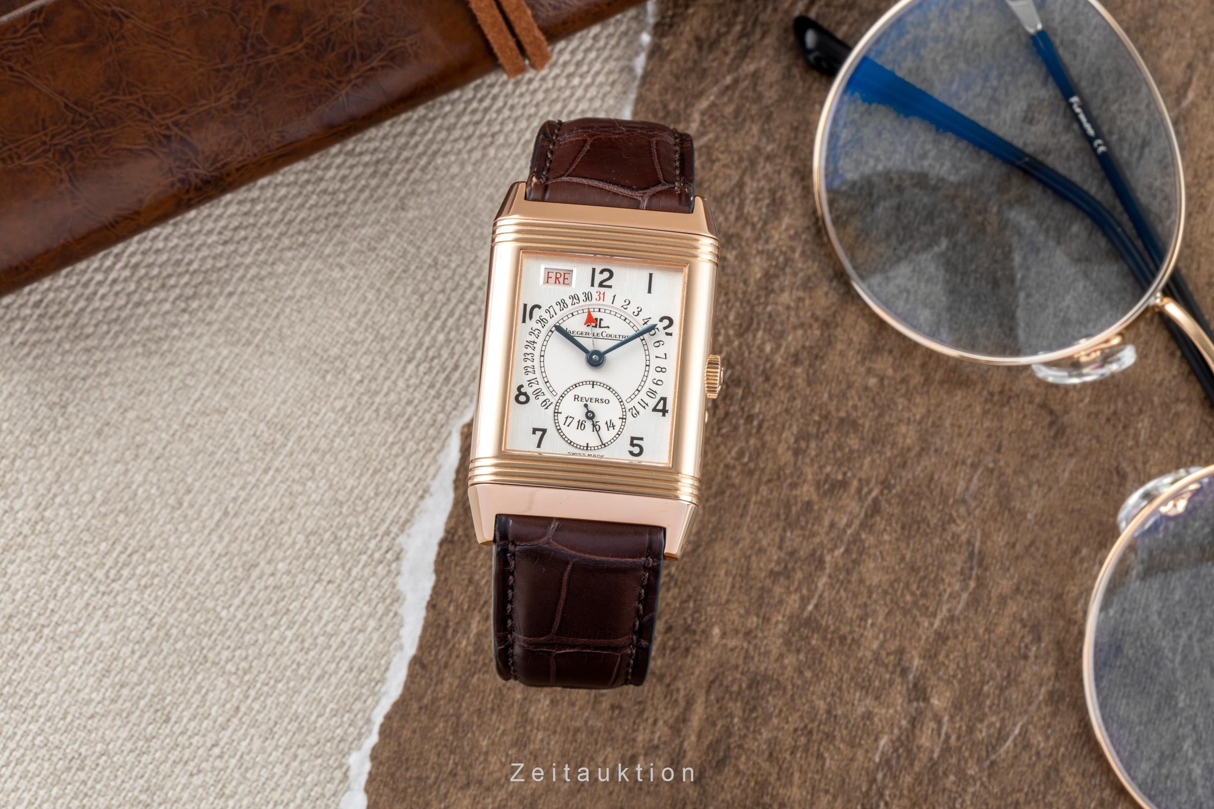 Jaeger LeCoultre Reverso oro rosado de 18 quilates cuerda manual reloj para caballeros 270.2.36 Q273242A  [2406120]