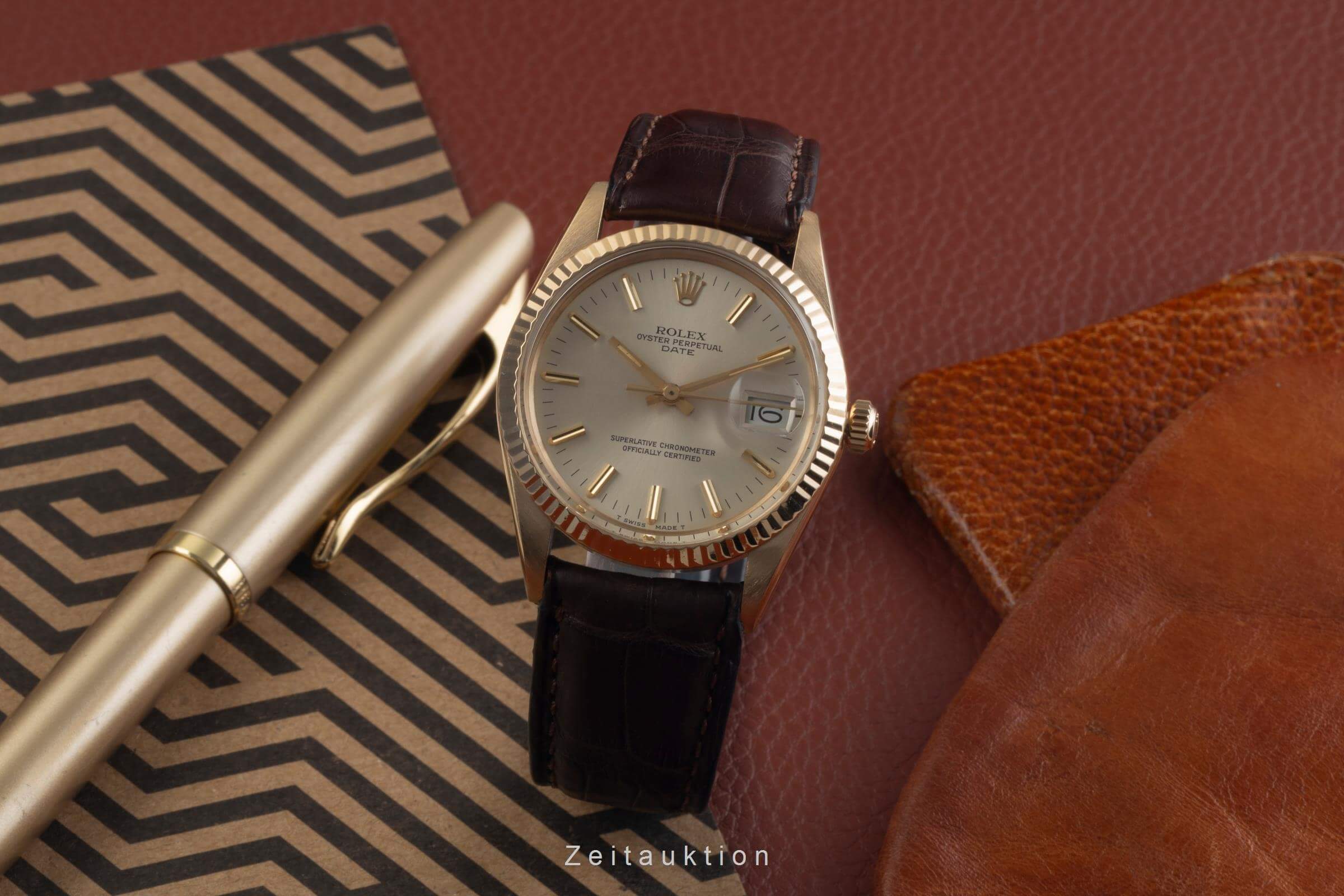 Rolex Date oro 18 ct automatismo orologio da uomo 15038  [2406355]