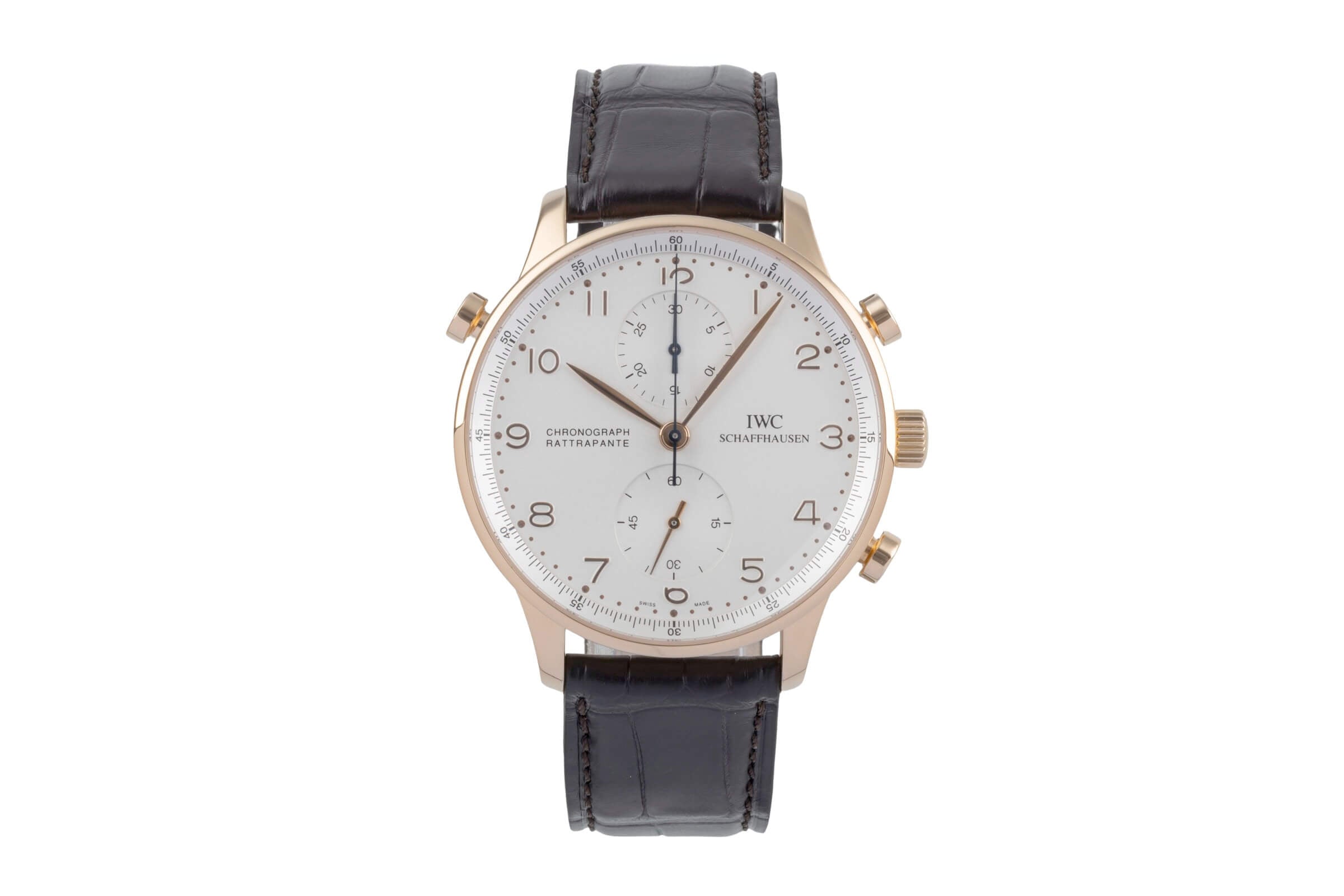 IWC Portugieser chronograph 18 ct red gold manual winding men's watch IW371203  [2406376]