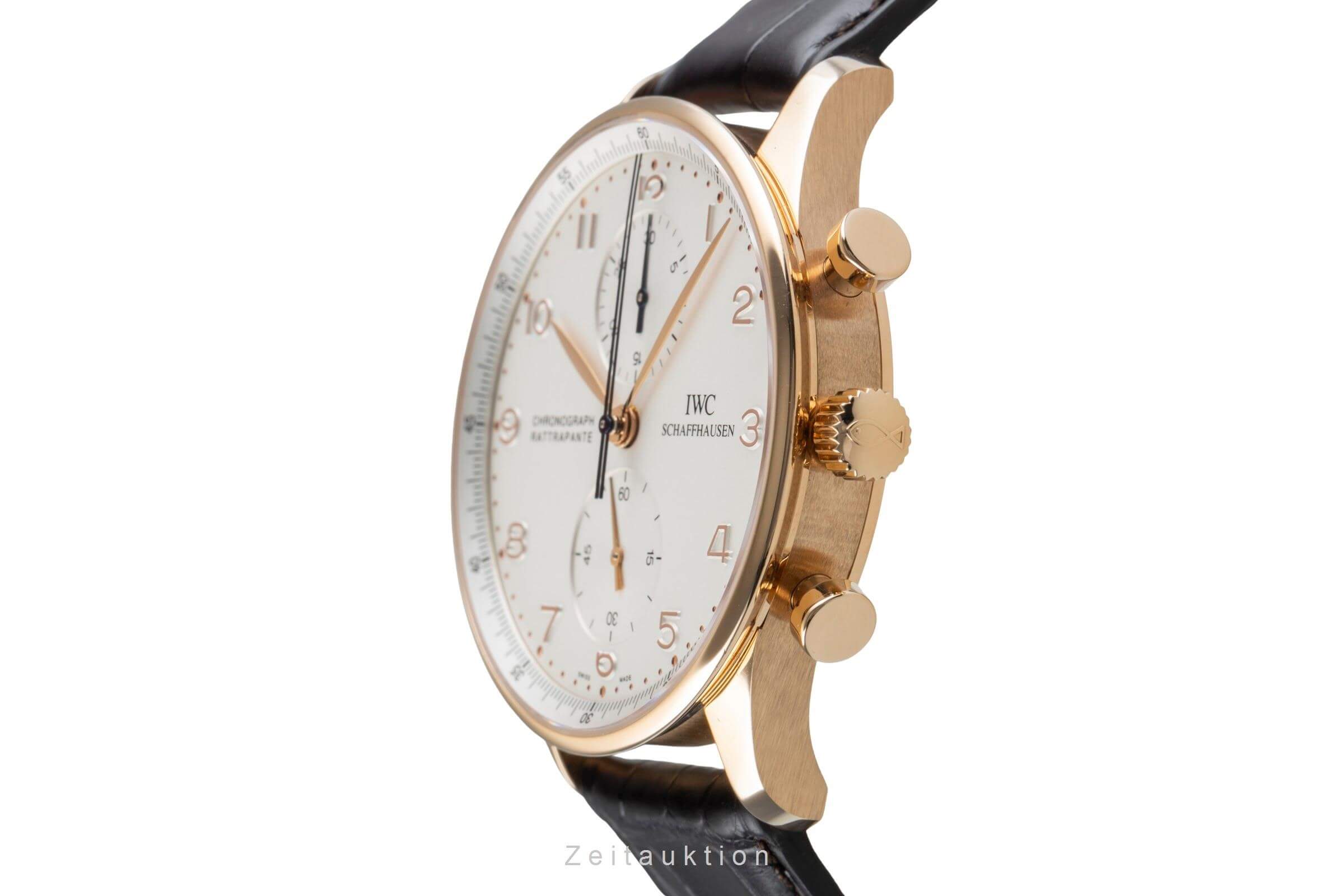 IWC Portugieser chronograph 18 ct red gold manual winding men's watch IW371203  [2406376]