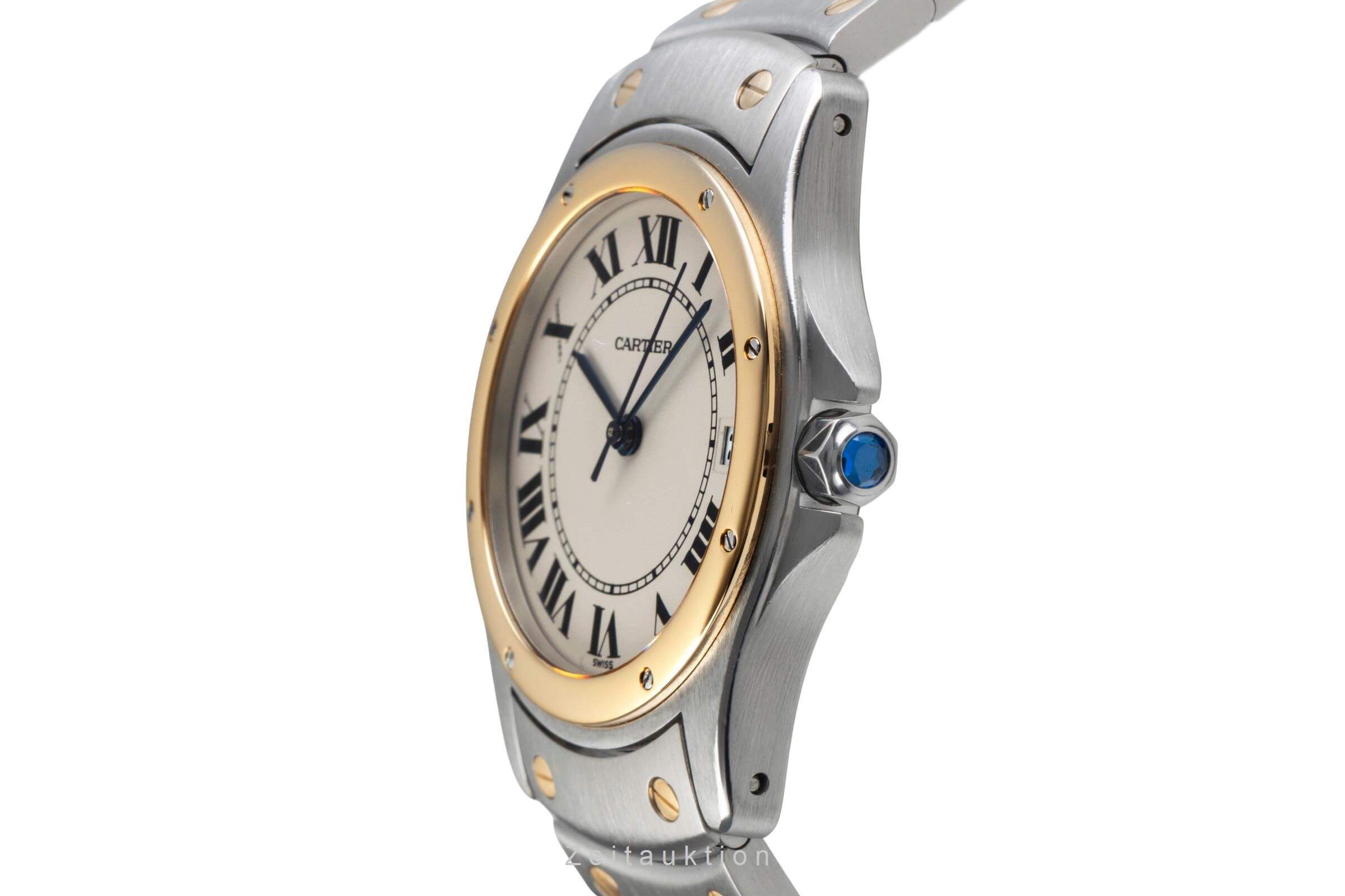 Cartier Santos Ronde acciaio / oro automatismo orologio da uomo W20036R3  [2406385]