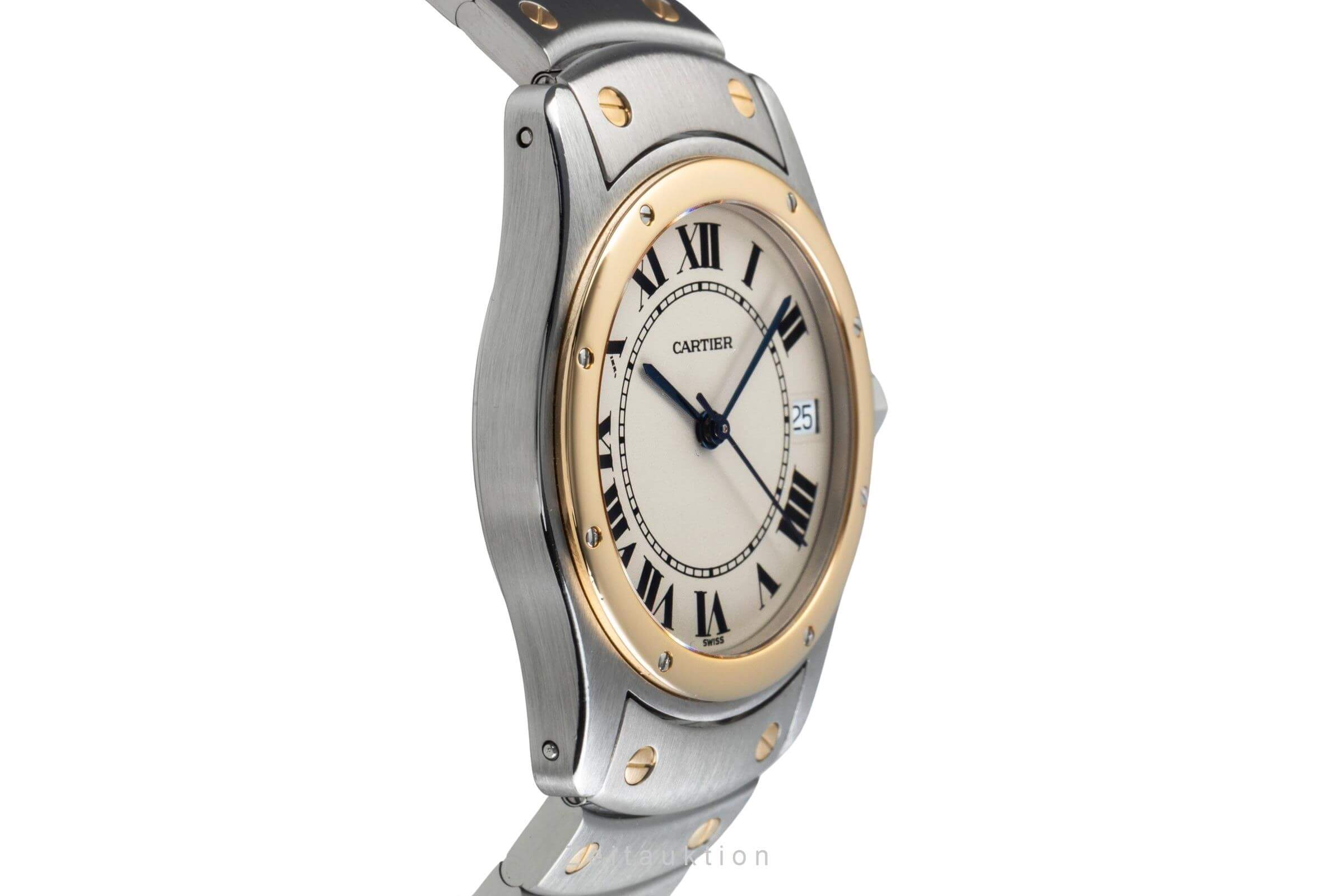 Cartier Santos Ronde acciaio / oro automatismo orologio da uomo W20036R3  [2406385]