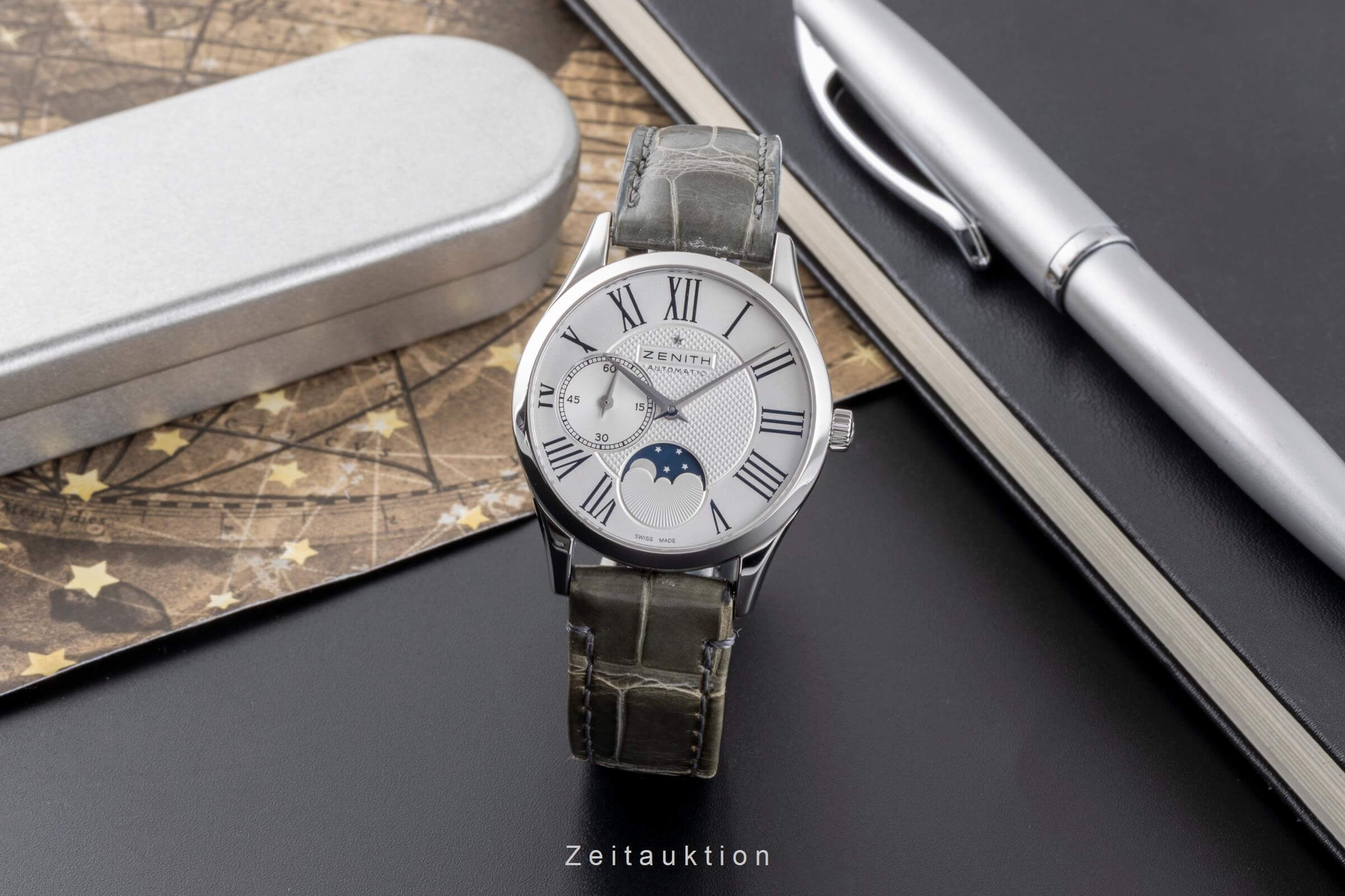 Zenith Elite Ultra Thin Moonphase Edelstahl Automatik Damenuhr Ref. 03.2310.692  [2406401]