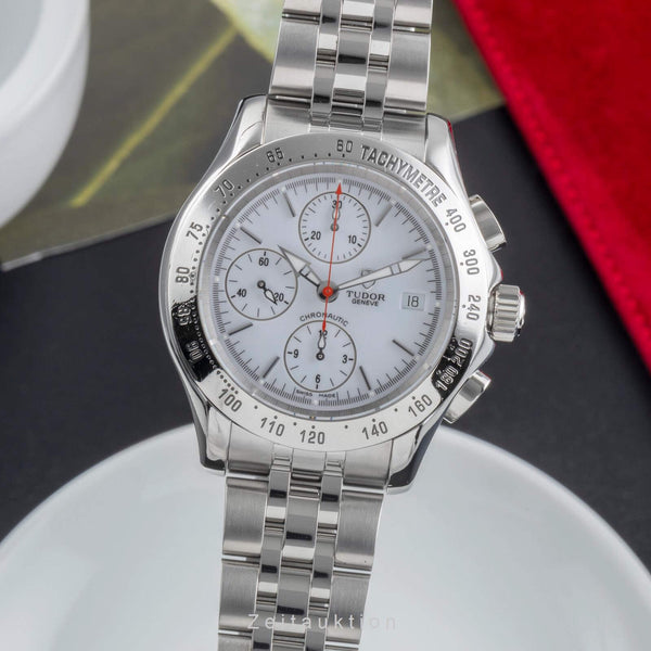 Tudor Chronautic cronografo acciaio automatismo orologio da uomo 79380P  [2406402]