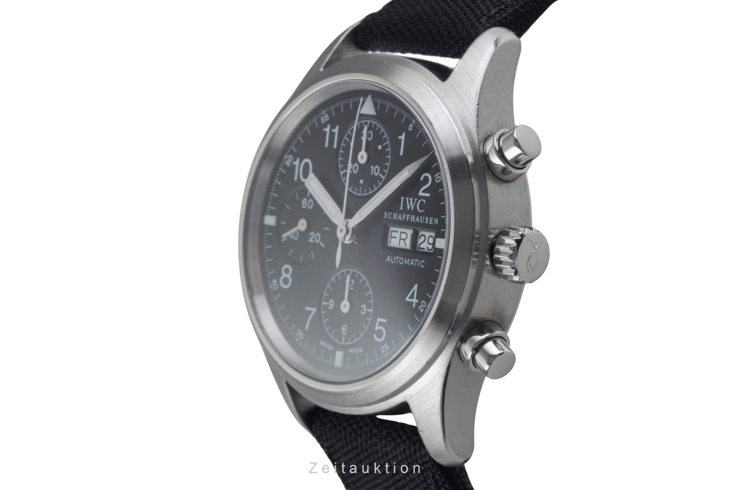 IWC Fliegerchronograph chronographe acier automatique montre pour hommes IW370603 LP: 7900EUR  [2406413]