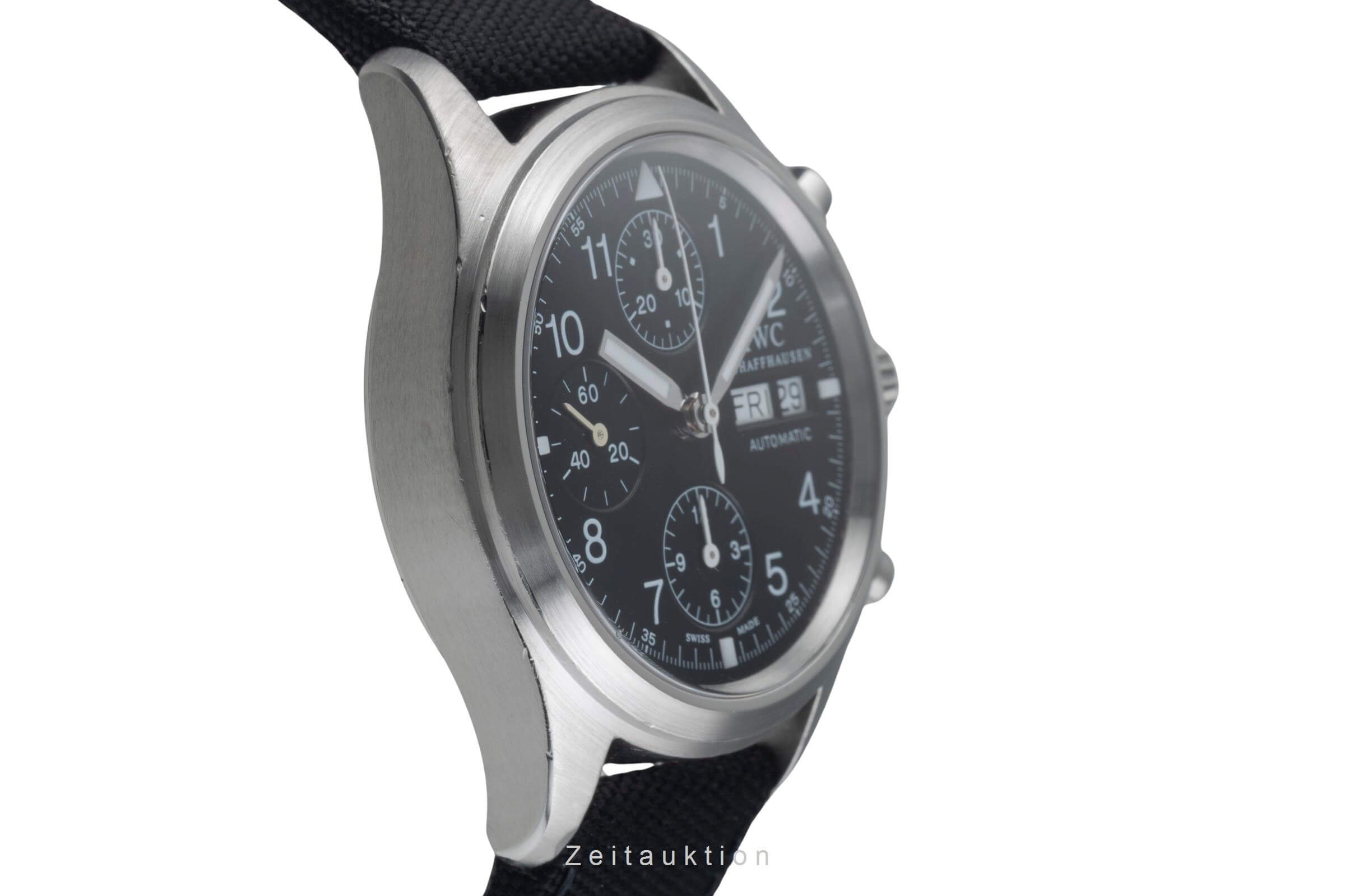 IWC Fliegerchronograph chronographe acier automatique montre pour hommes IW370603 LP: 7900EUR  [2406413]