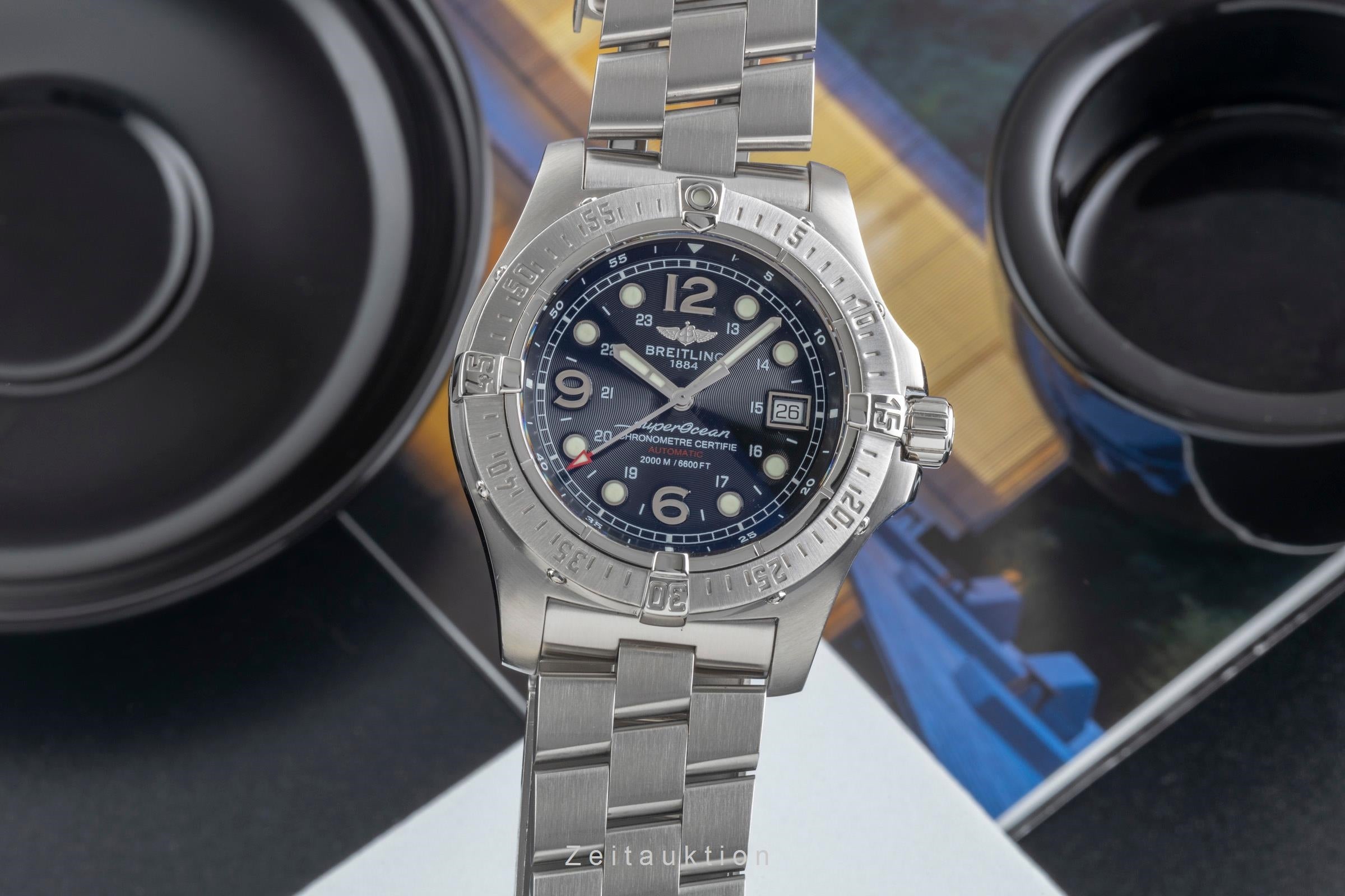 Breitling Superocean acero automático reloj para caballeros A17390-308  [2406418]