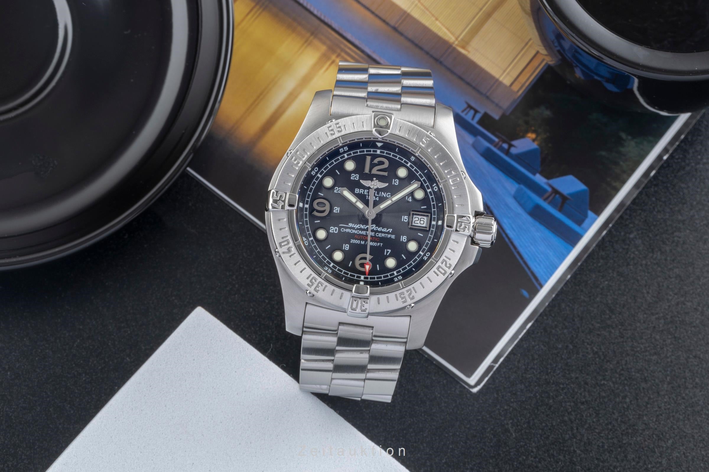 Breitling Superocean acero automático reloj para caballeros A17390-308  [2406418]