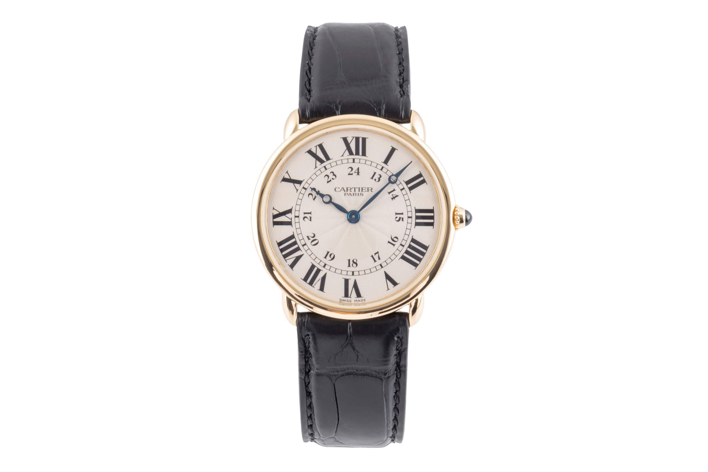 Cartier Ronde Louis or 18 ct à remontage manuel montre pour hommes W6800251  [2406427]