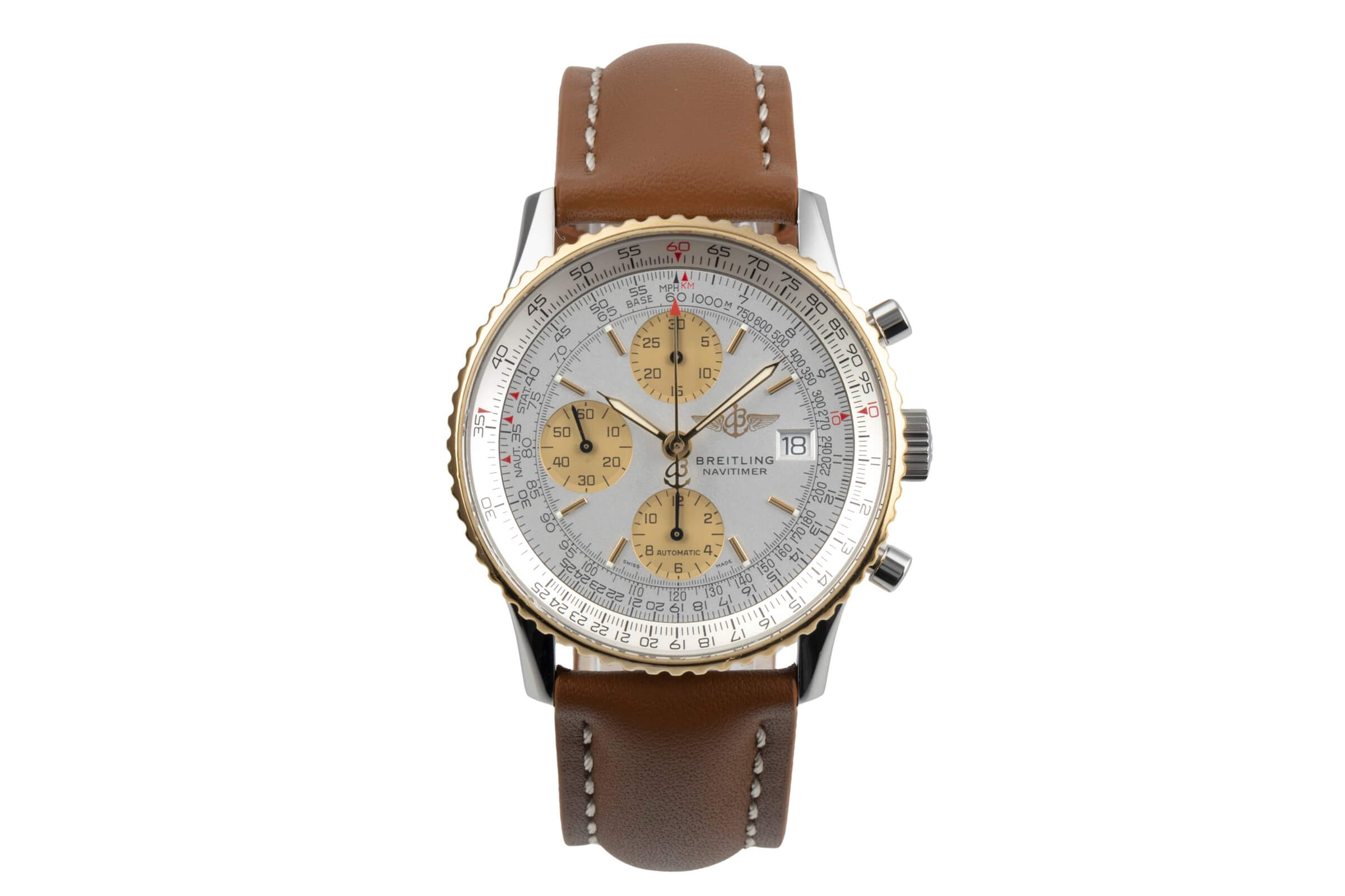 Breitling Navitimer chronograph steel / gold automatic men's watch B13019  [2406428]