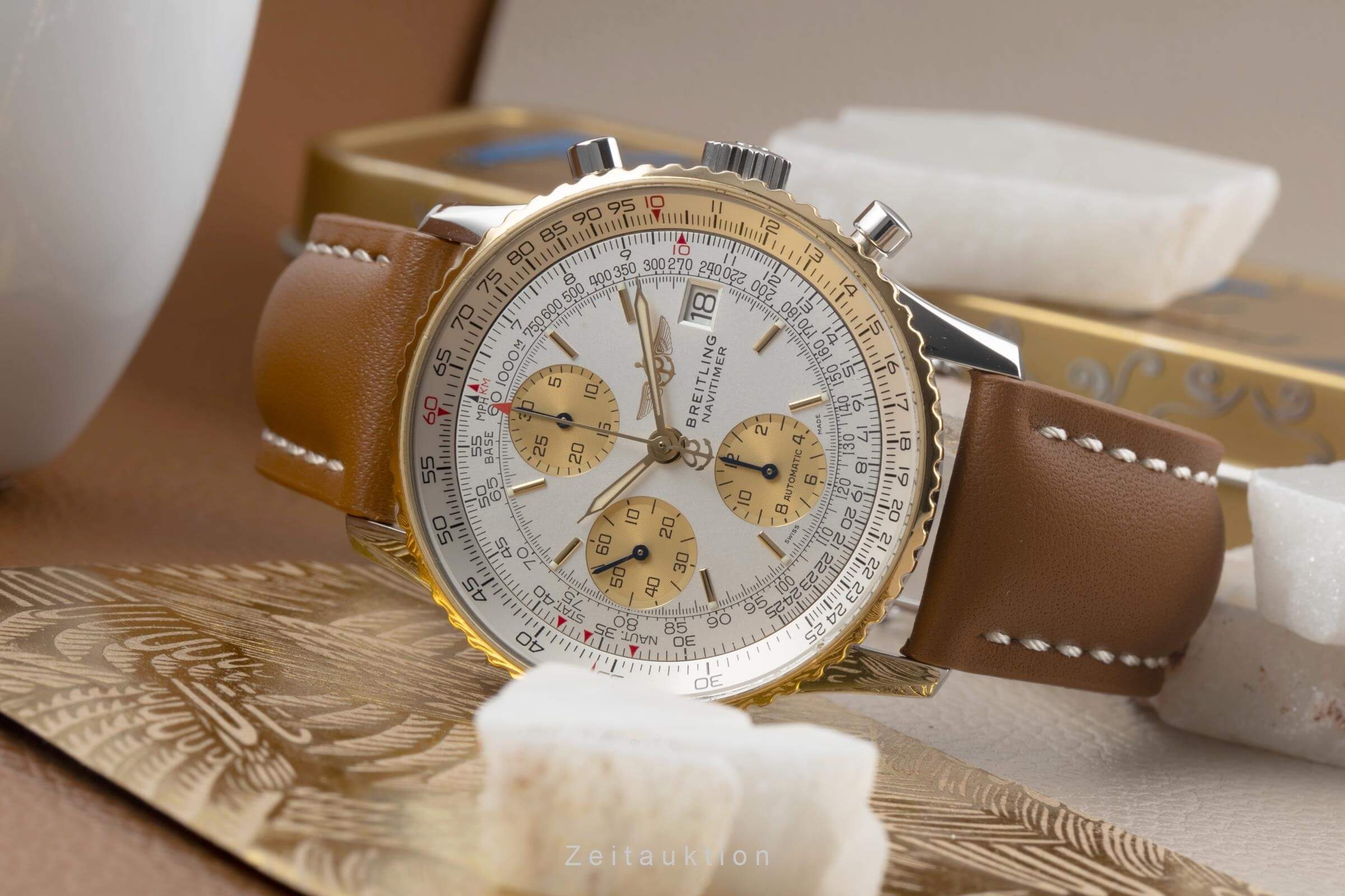 Breitling Navitimer chronograph steel / gold automatic men's watch B13019  [2406428]