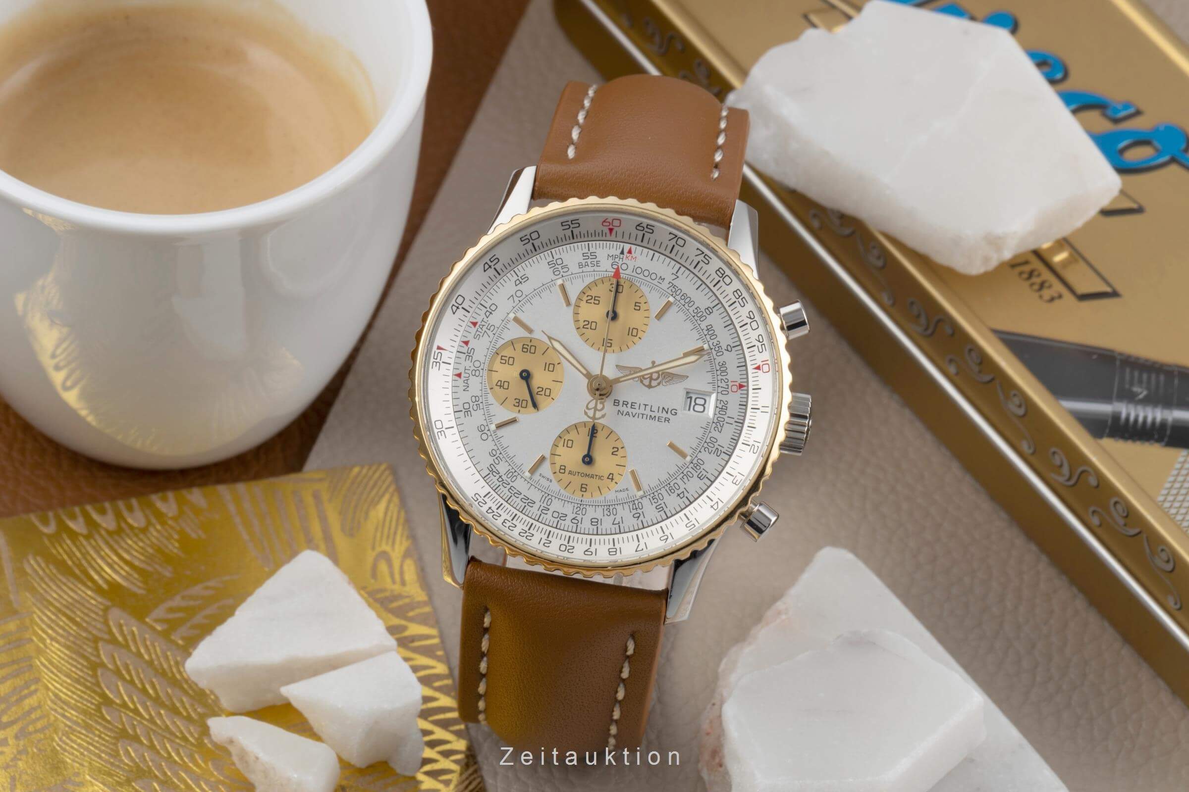 Breitling Navitimer chronograph steel / gold automatic men's watch B13019  [2406428]