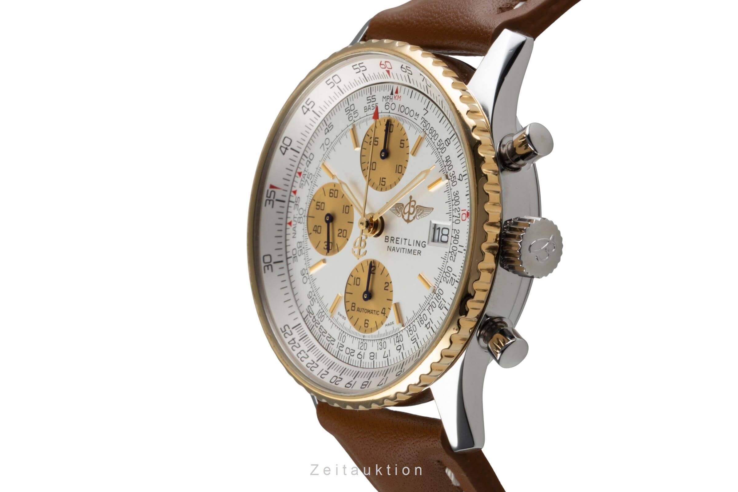 Breitling Navitimer chronograph steel / gold automatic men's watch B13019  [2406428]