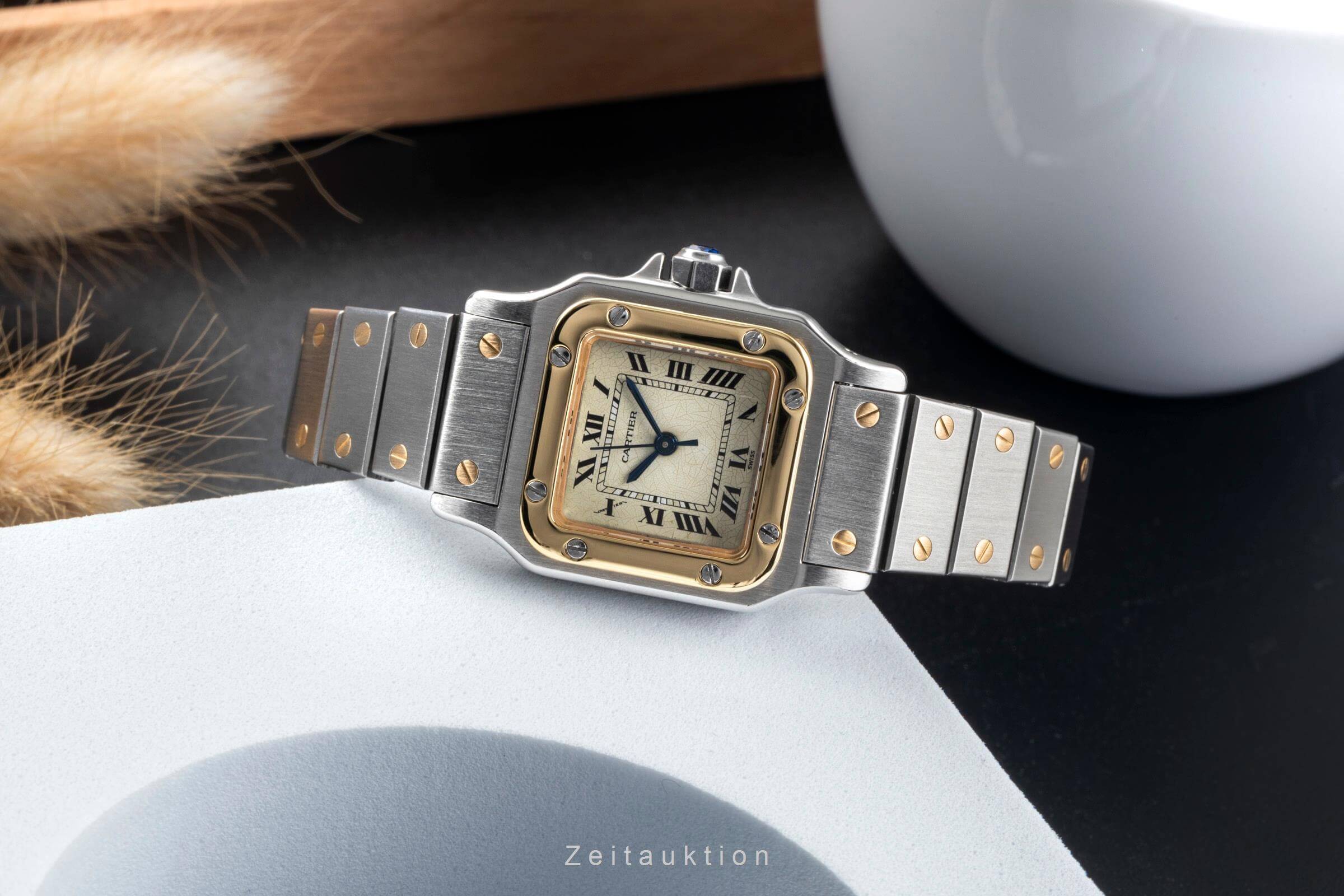 Cartier Santos acero / oro automático reloj para damas   [2406472]