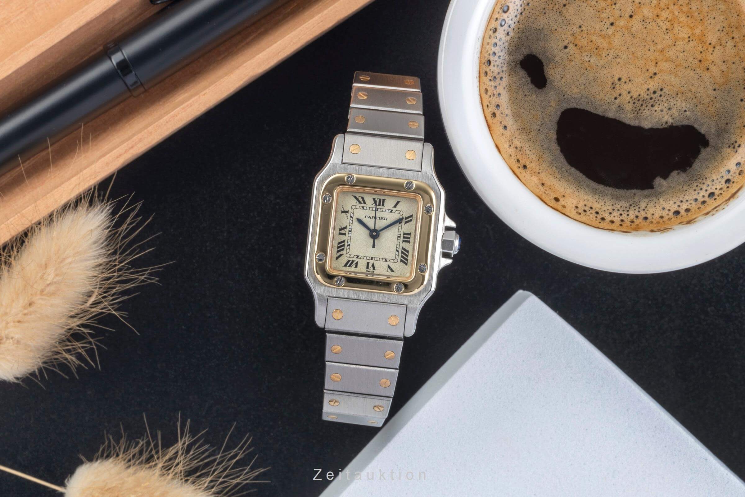 Cartier Santos acero / oro automático reloj para damas   [2406472]