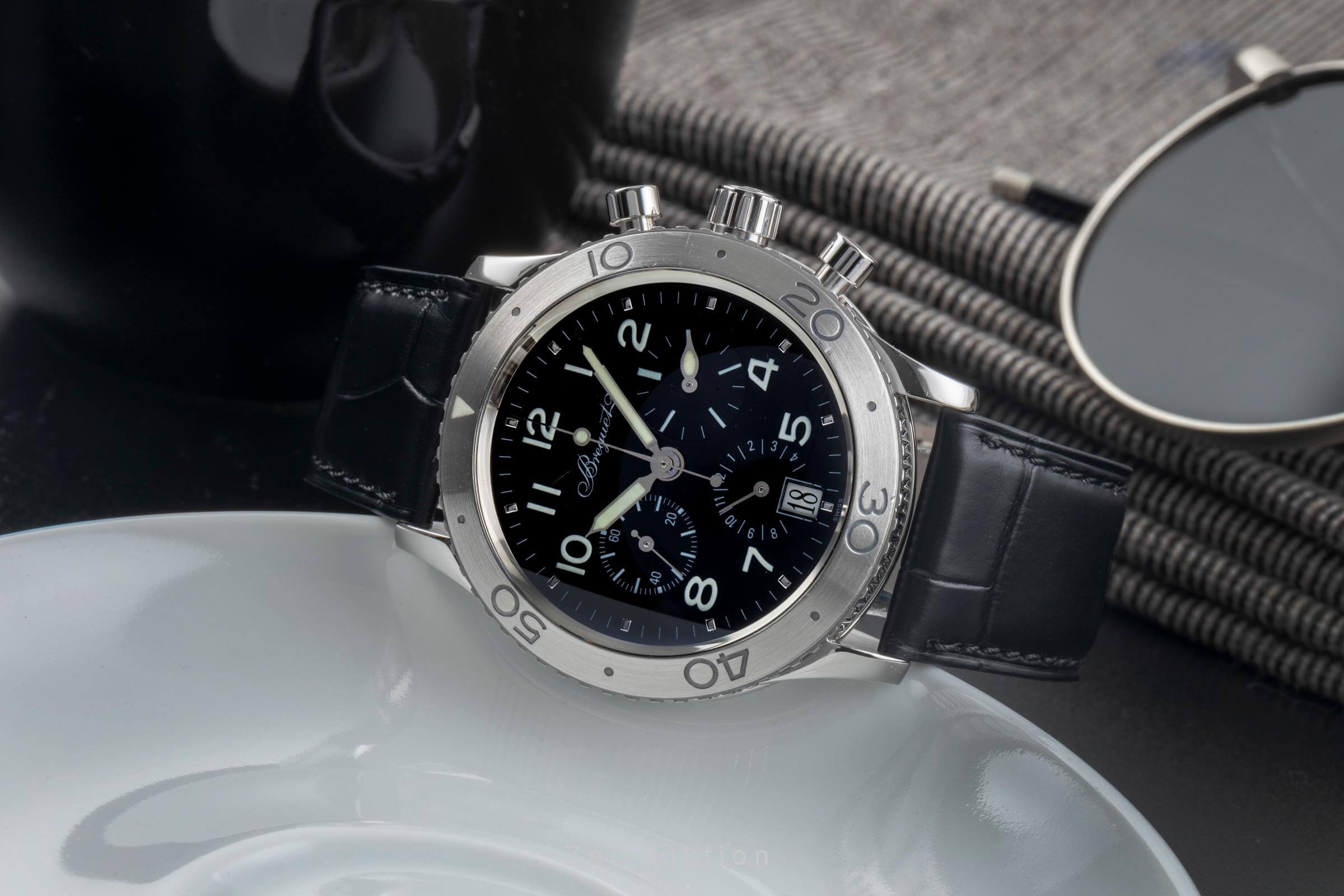 Breguet Type XX Chronograph Edelstahl Automatik Herrenuhr Ref. 3820  [2406495]