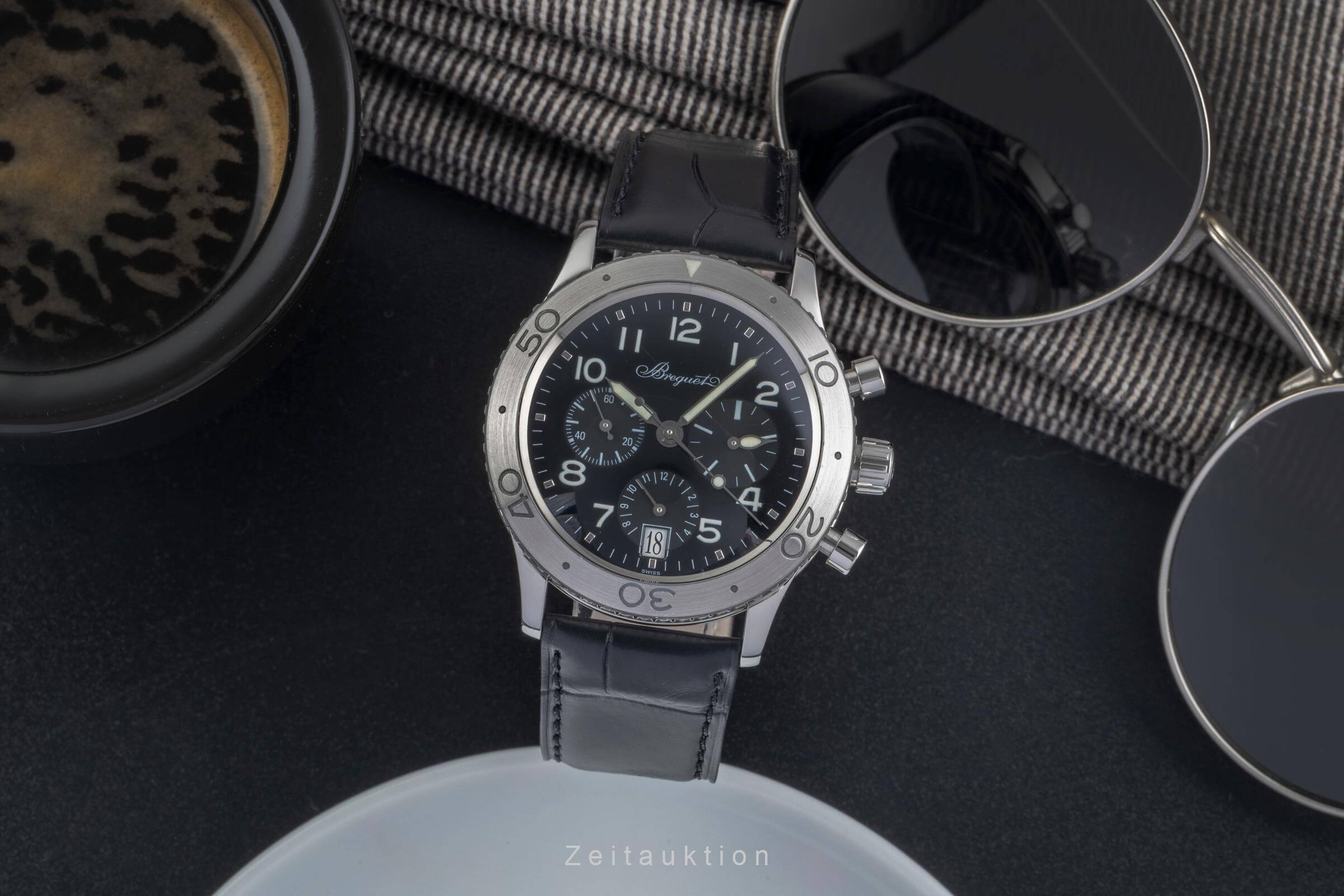 Breguet Type XX Chronograph Edelstahl Automatik Herrenuhr Ref. 3820  [2406495]