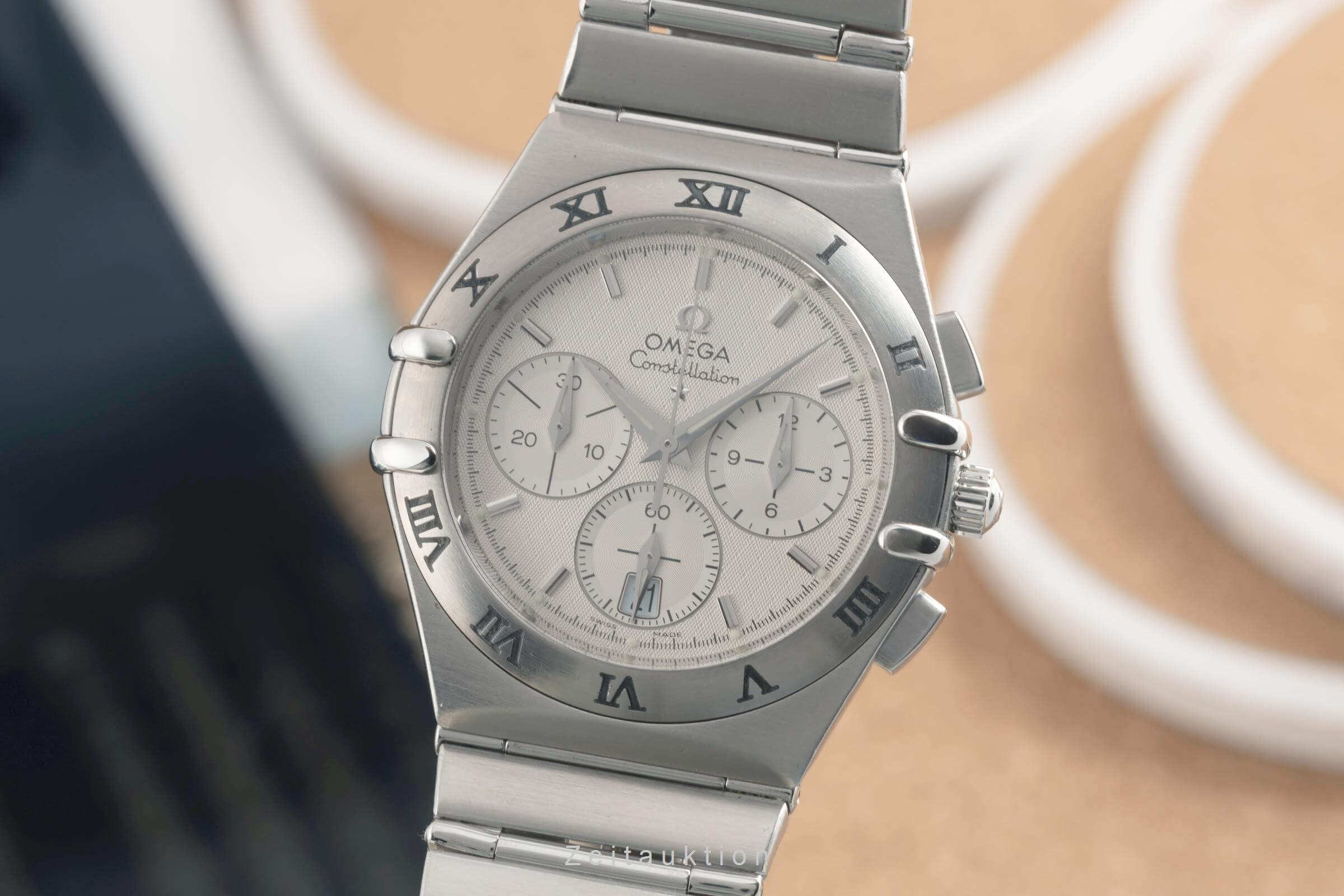 Omega Constellation chronograph steel quartz men's watch 1542.30.00   386.1201  [2406524]