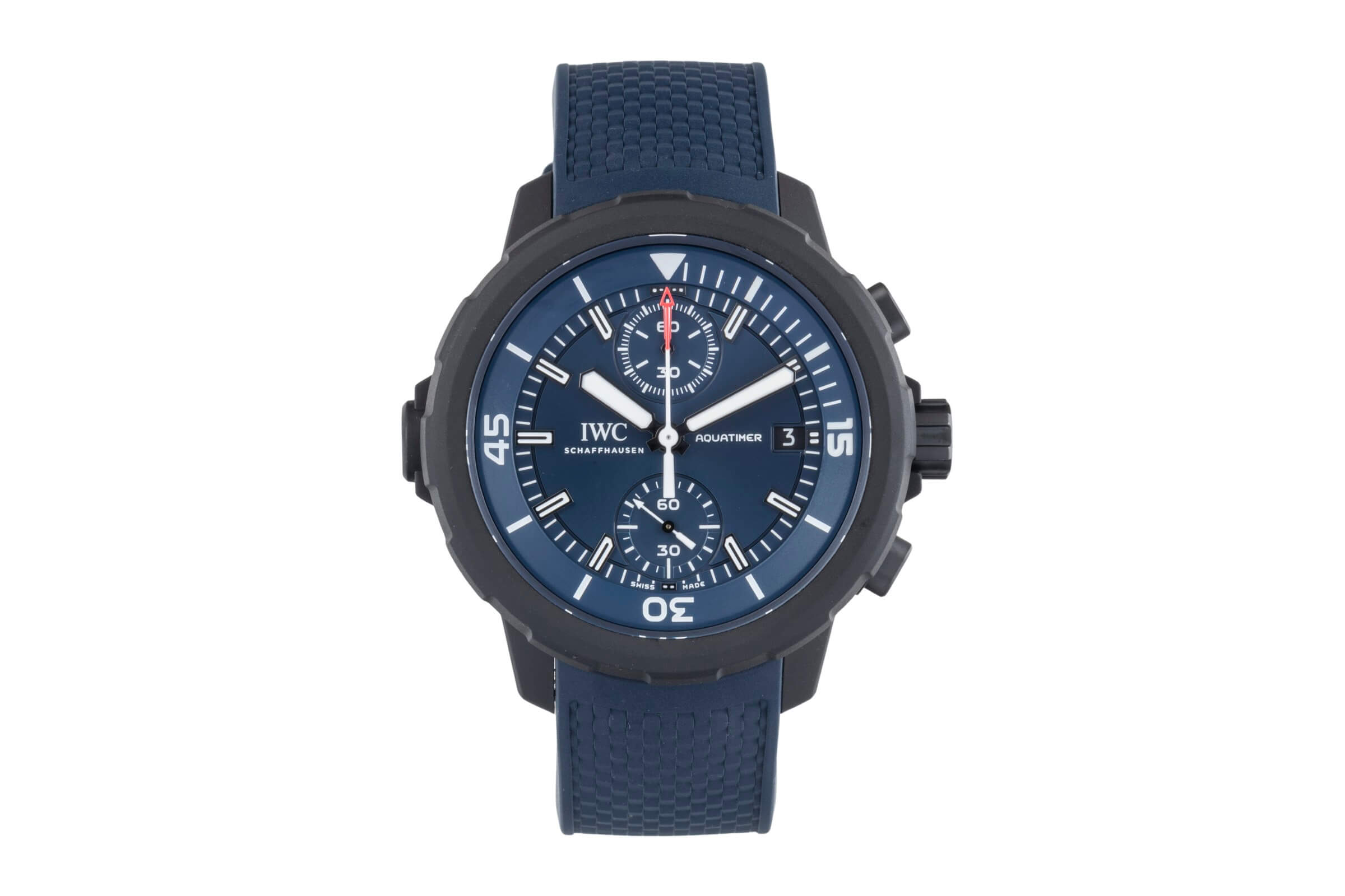 IWC Aquatimer cronografo acciaio / gomma da cancellare automatismo orologio da uomo IW379507  [2406552]