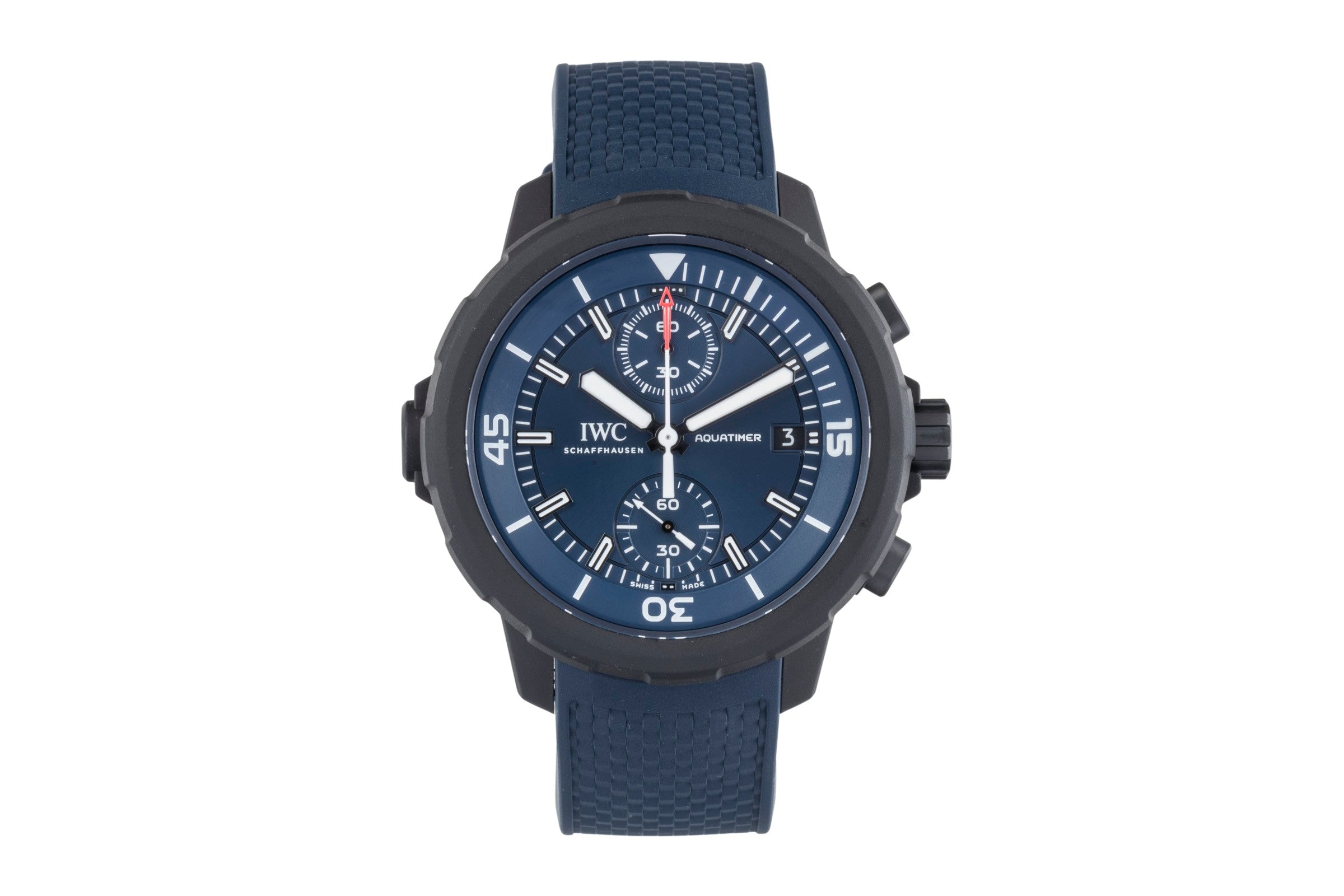 IWC Aquatimer chronographe acier / caoutchouc automatique montre pour hommes IW379507  [2406552]